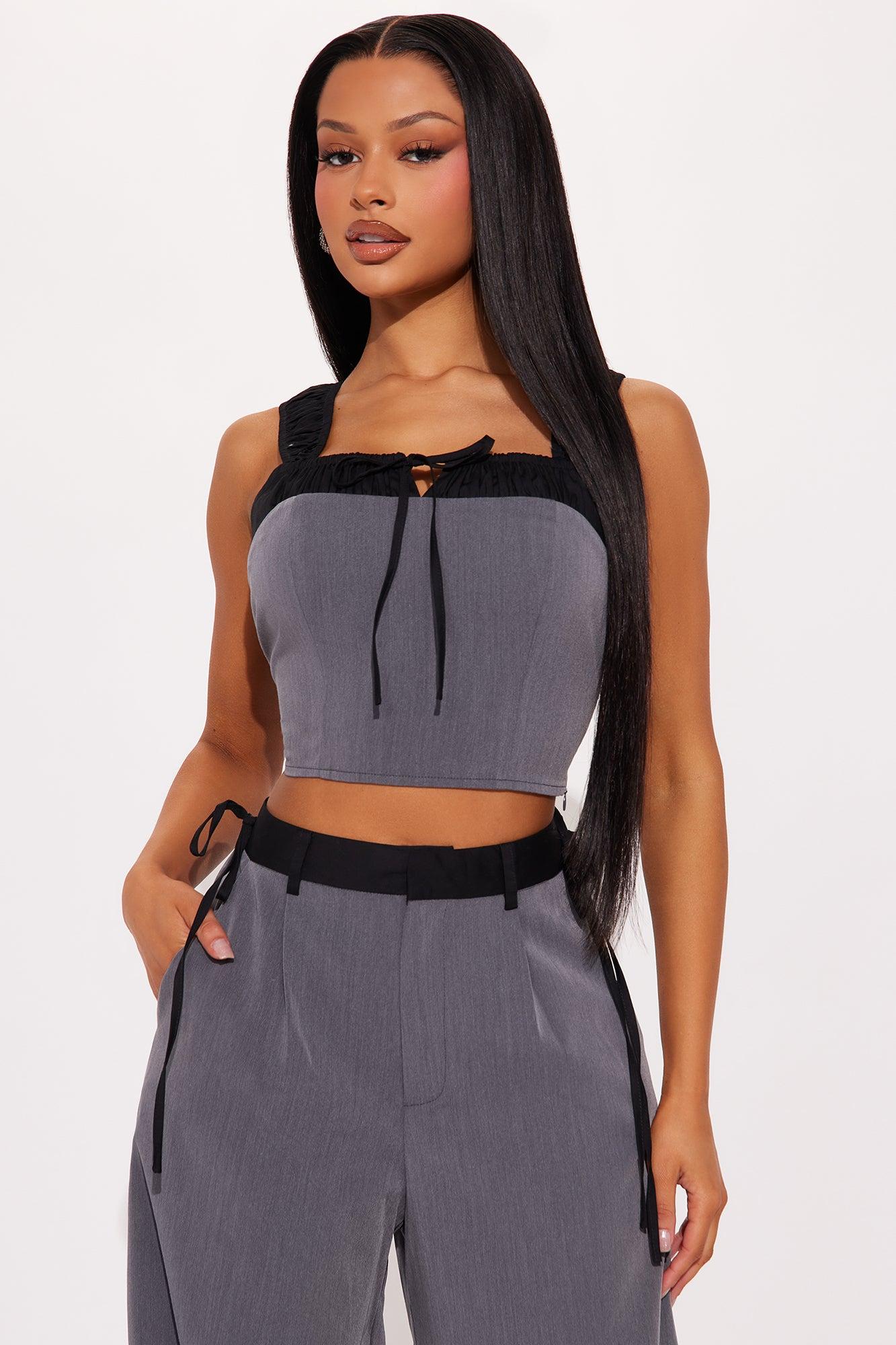 Desk Diva Pant Set - Charcoal Product Image