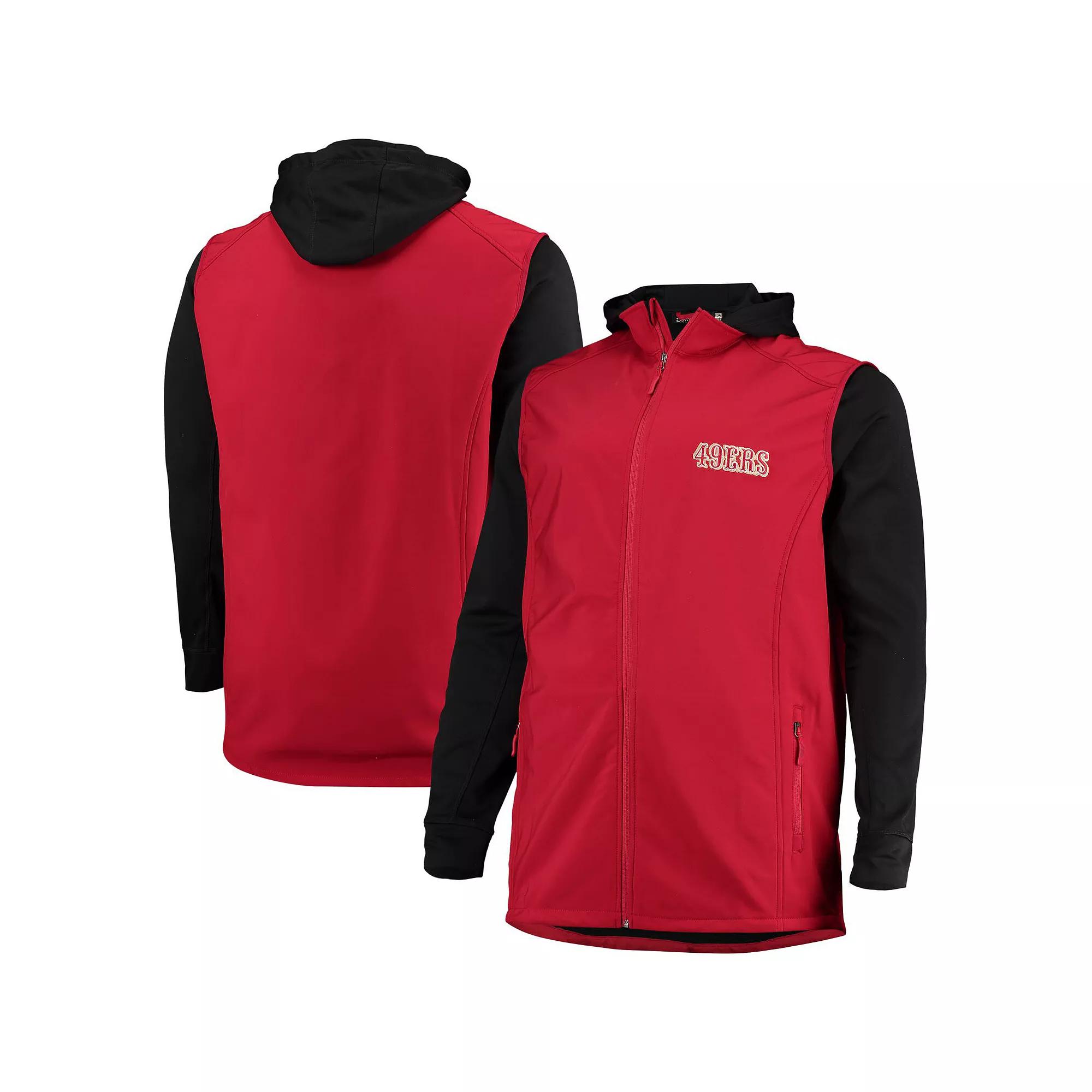 Men's Dunbrooke Scarlet/Gray San Francisco 49ers Big & Tall Alpha Full-Zip Hoodie Jacket,  Product Image