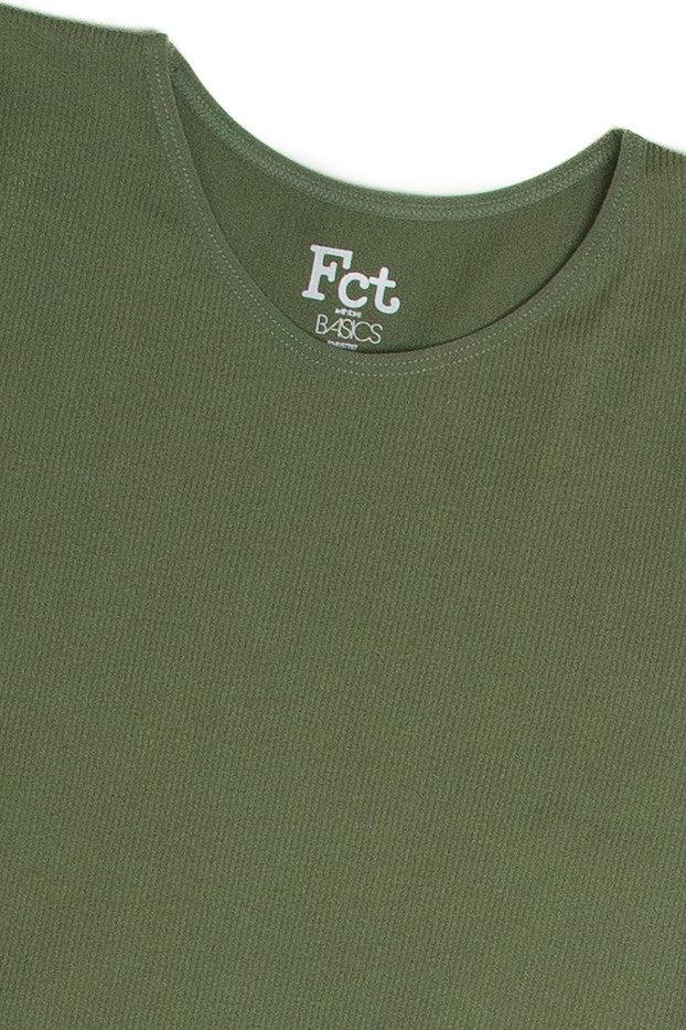 Olive Seamless Crew Neck Shirt Product Image