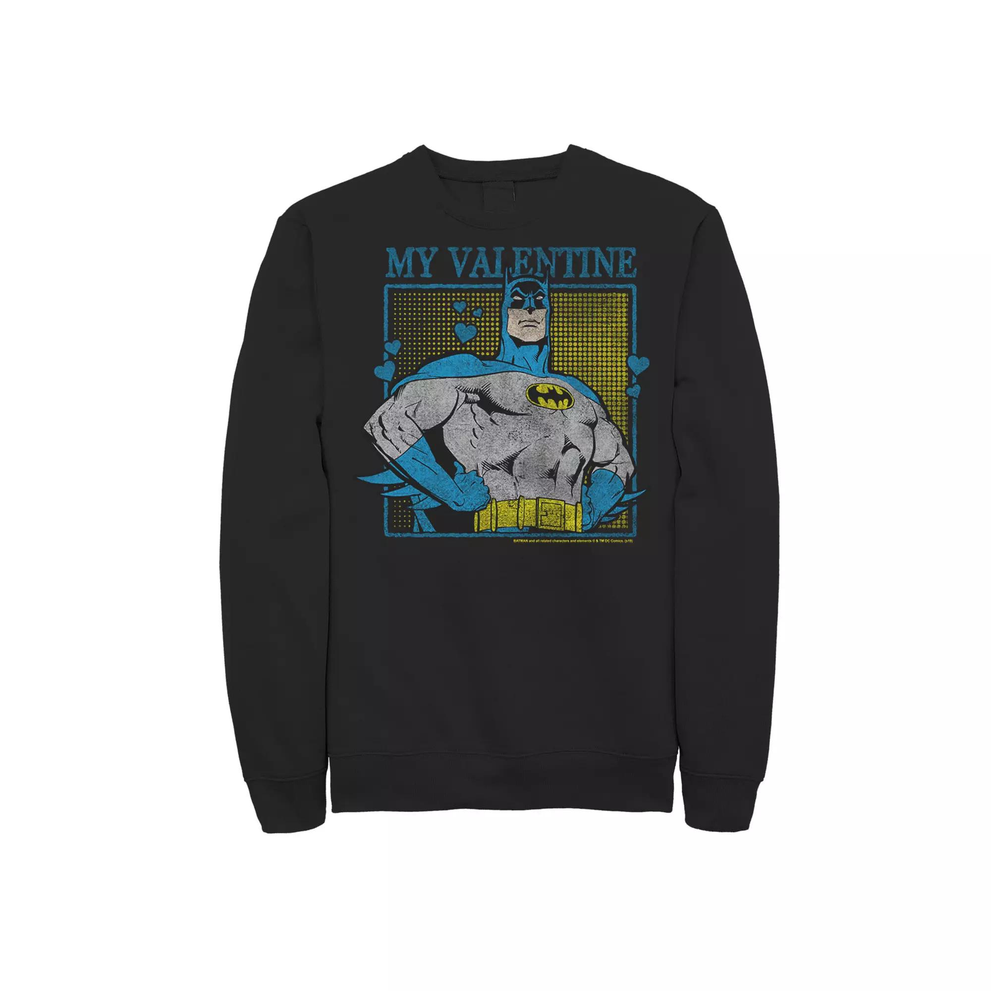 Men's DC Comics Batman My Valentine Comic Portrait Sweatshirt,  Product Image