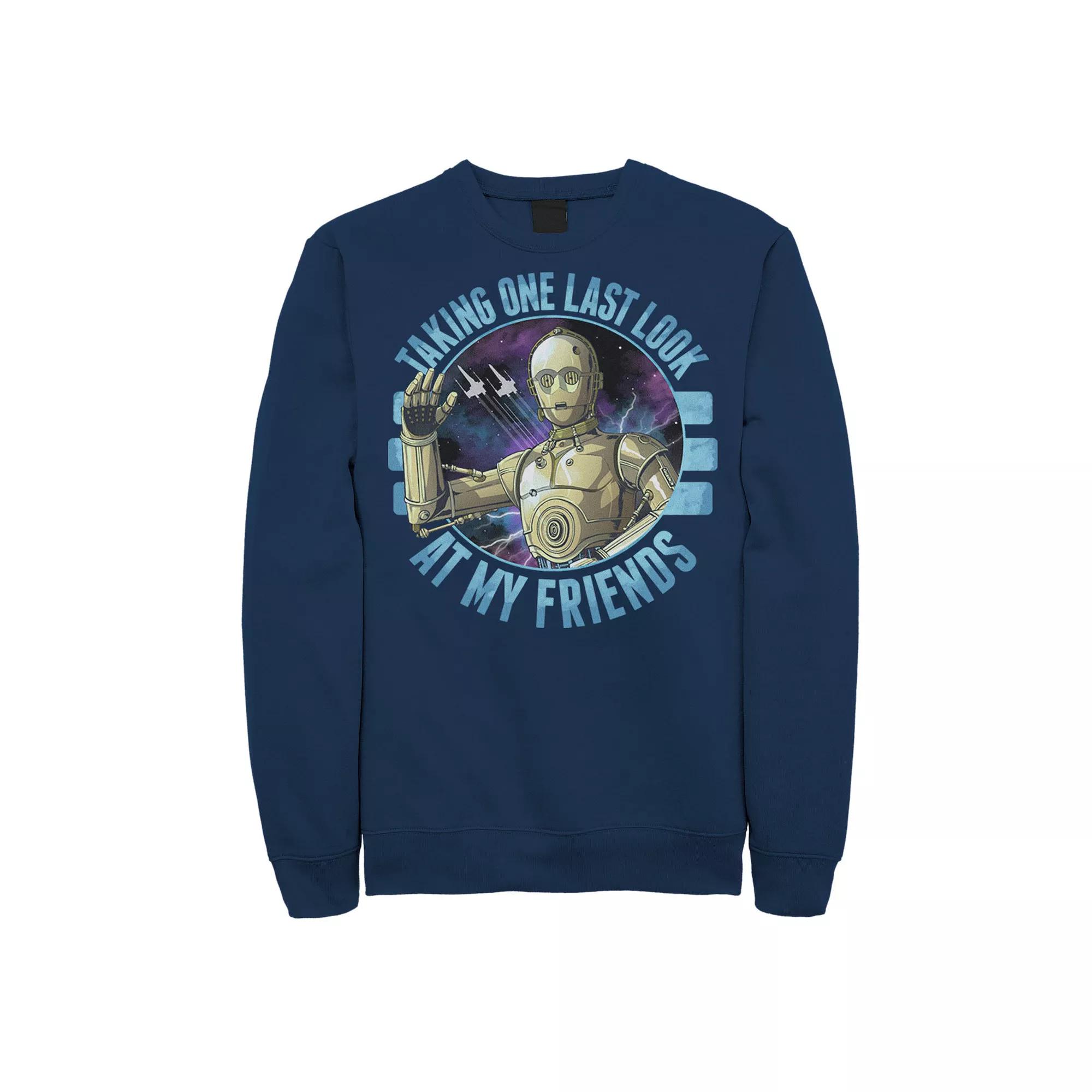 Men's Star Wars: The Rise Of Skywalker C-3PO Taking One Last Look Sweatshirt,  Product Image