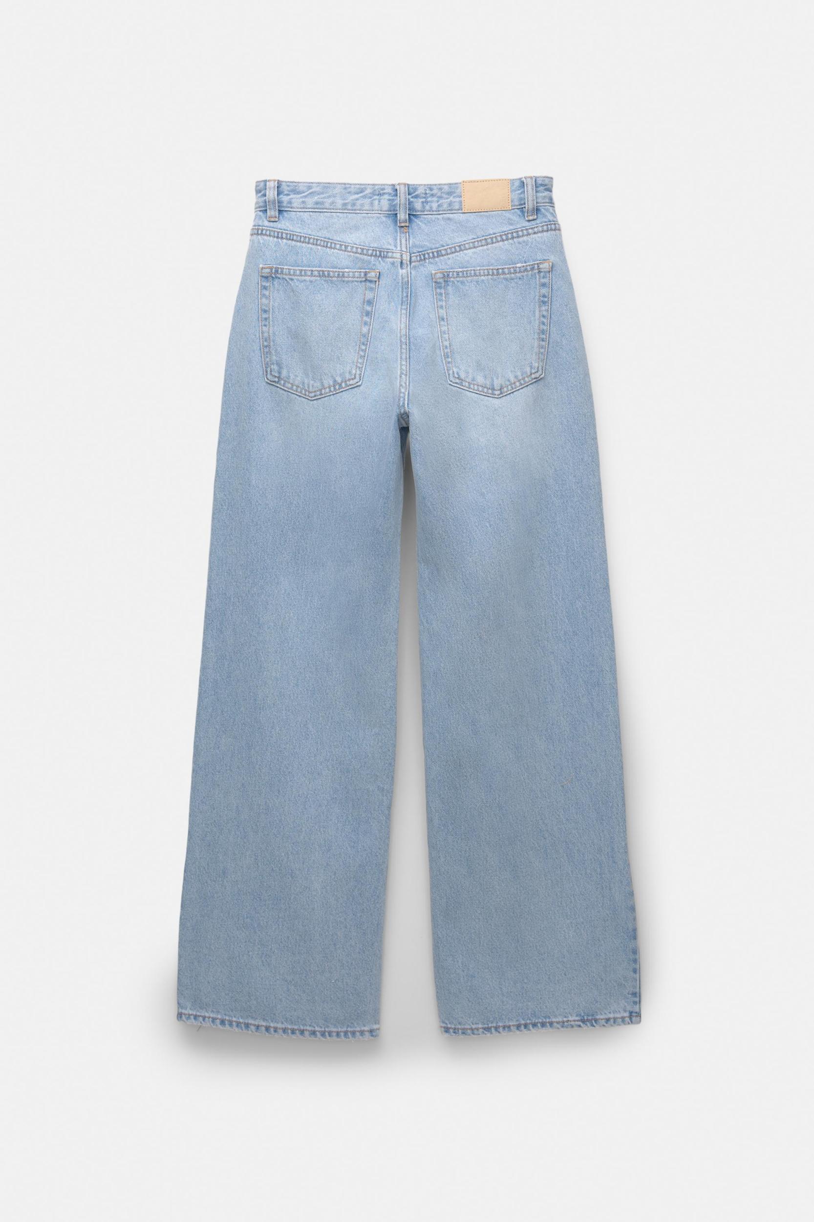 Straight-leg shimmery baggy jeans Product Image