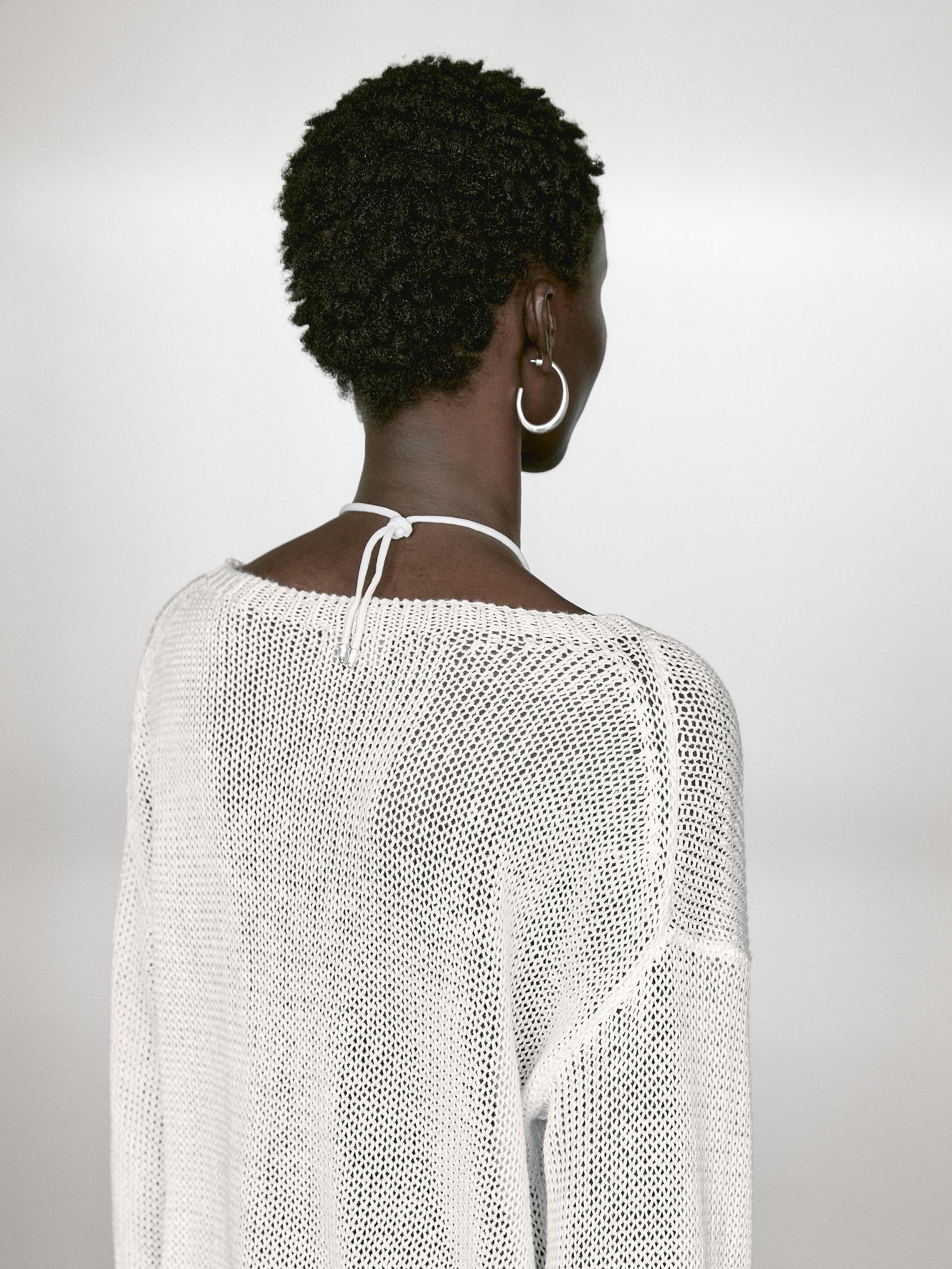 100% linen knit sweater Product Image