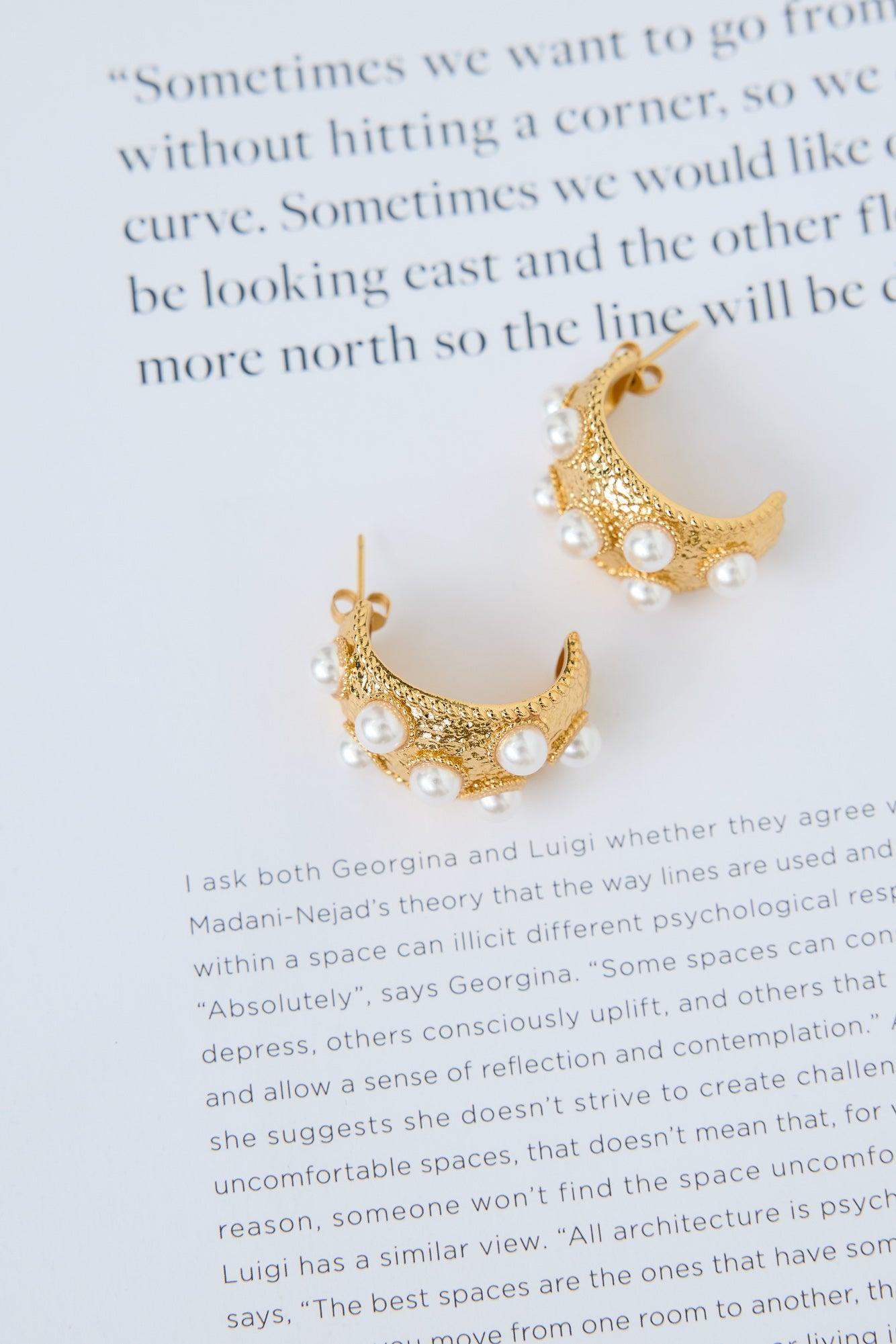 18k Gold Plated Cleo Earrings Gold Product Image