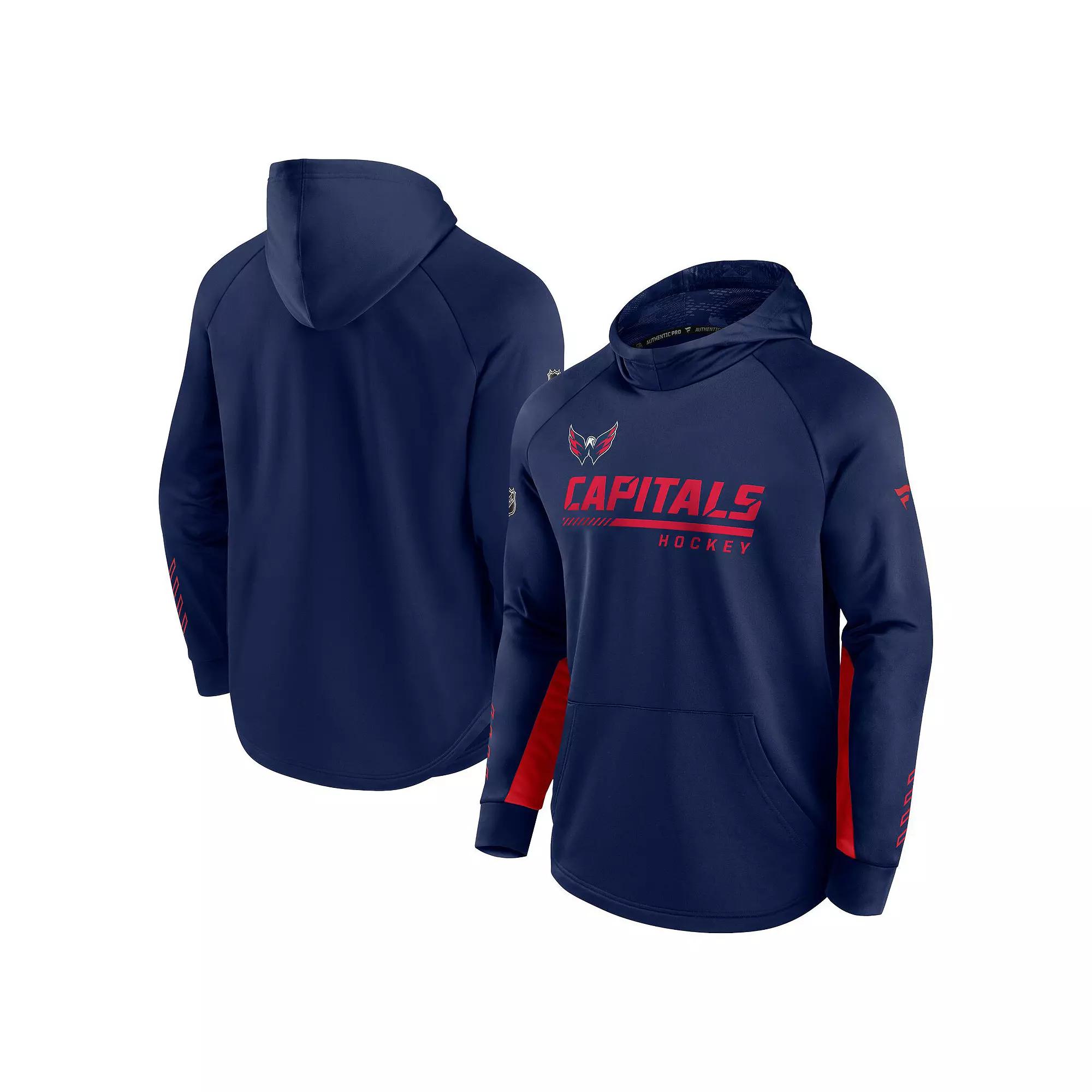 Mens Fanatics Branded Black San Jose Sharks Authentic Pro Locker Room Raglan Pullover Hoodie Product Image