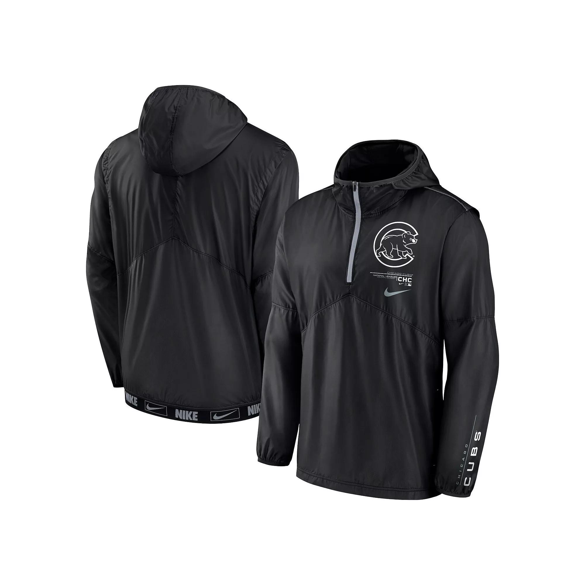 Men's Nike Red/Royal Chicago Cubs Overview Half-Zip Hoodie Jacket, Size: XL Product Image