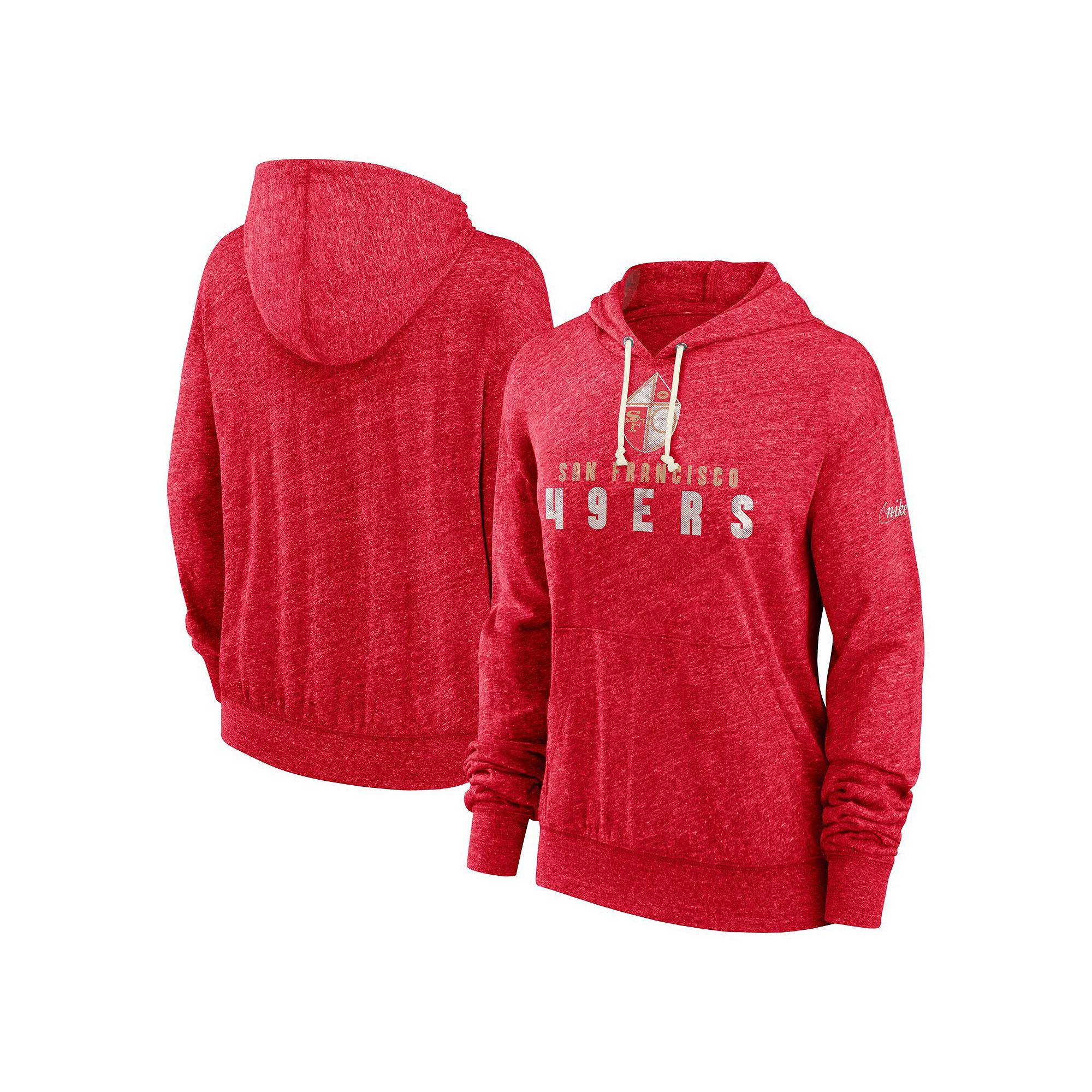 Women's Nike Red Atlanta Falcons Rewind Gym Vintage Pullover Hoodie, Size: Large Product Image
