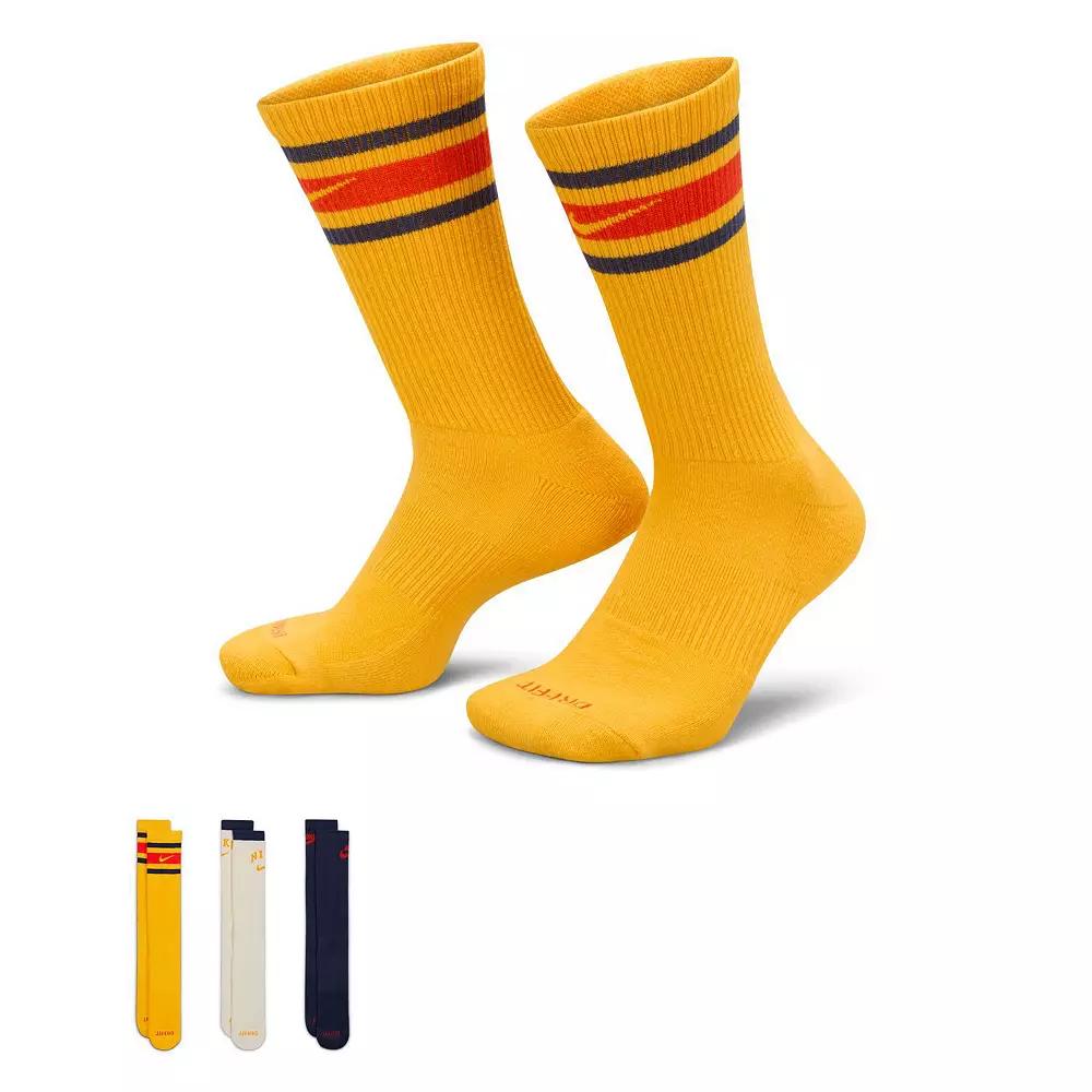 Men's Nike 3-Pack Everyday Plus Retro Cushioned Crew Socks,  Product Image