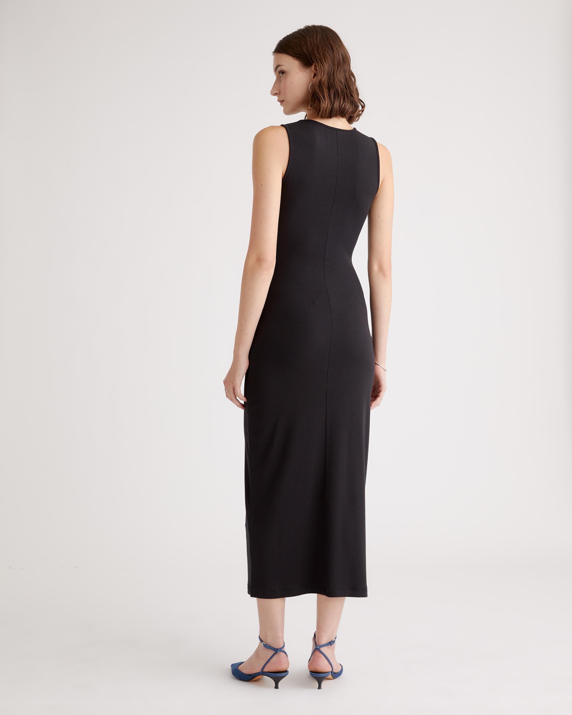 Quince | Women's Tencel Rib Knit Tank Top Midi Dress Product Image