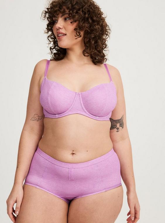 Mid-Rise Boyshort Panty with Placket Product Image