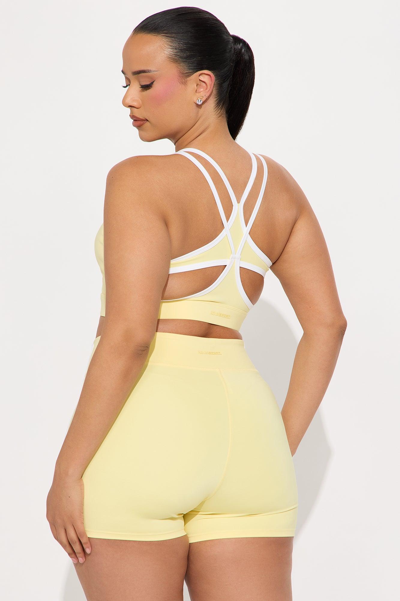Match Maker Elevate Sports Bra - Butter Yellow Product Image