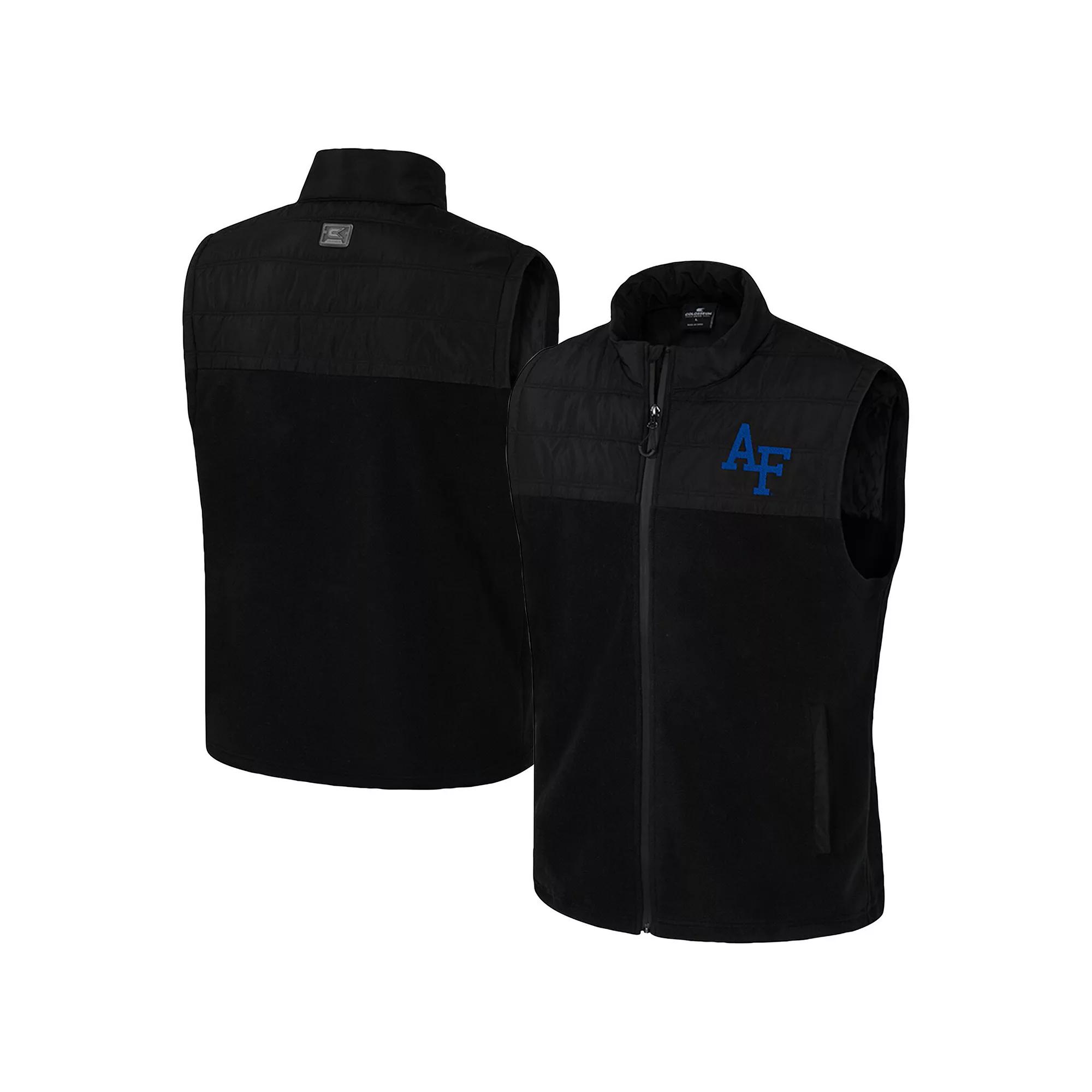 Men's Colosseum Black Air Force Falcons Block The Sun Full-Zip Vest,  Product Image