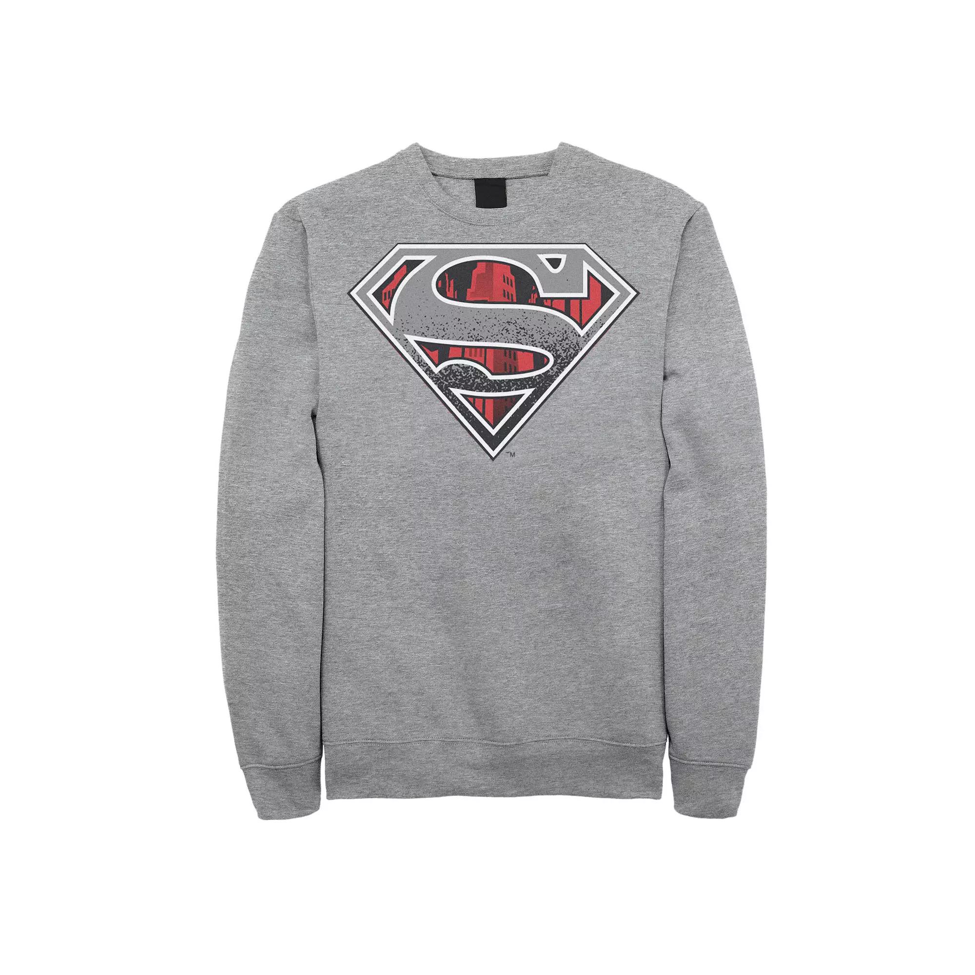 Men's DC Comics Superman Skyline Chest Logo Sweatshirt,  Product Image