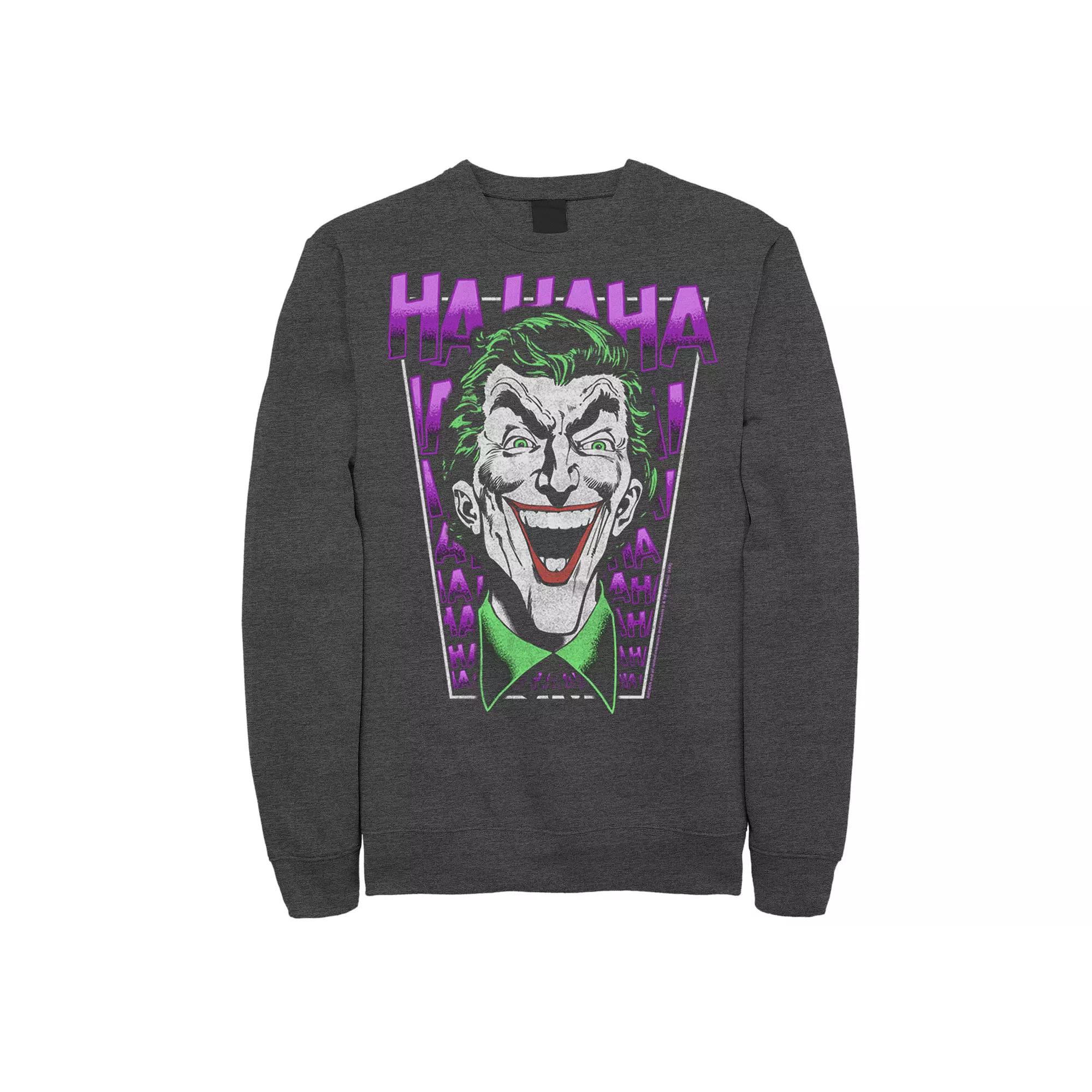 Men's DC Comics Batman The Joker Laughing Sweatshirt,  Product Image