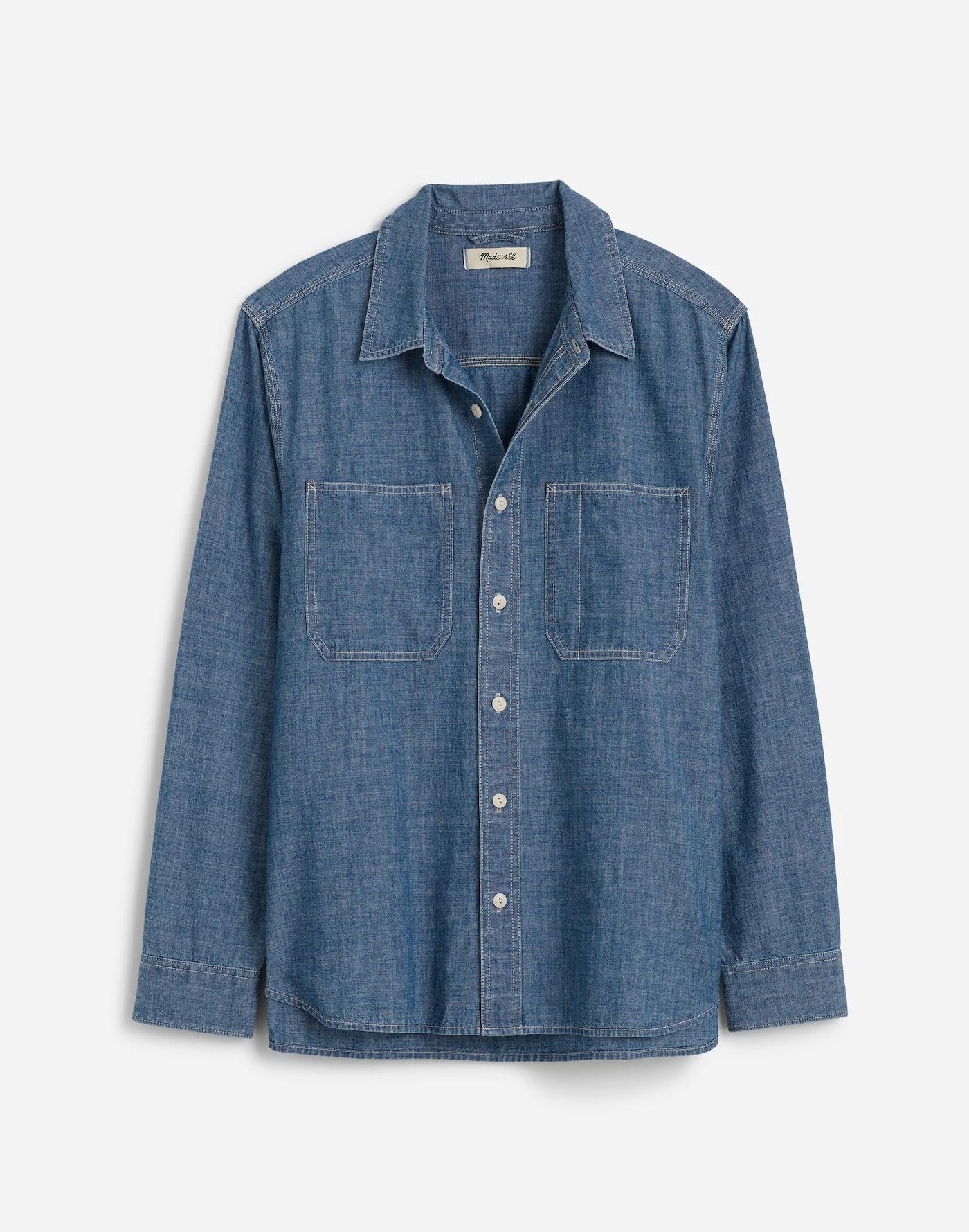 Button-Up Shirt in Japanese Chambray Product Image
