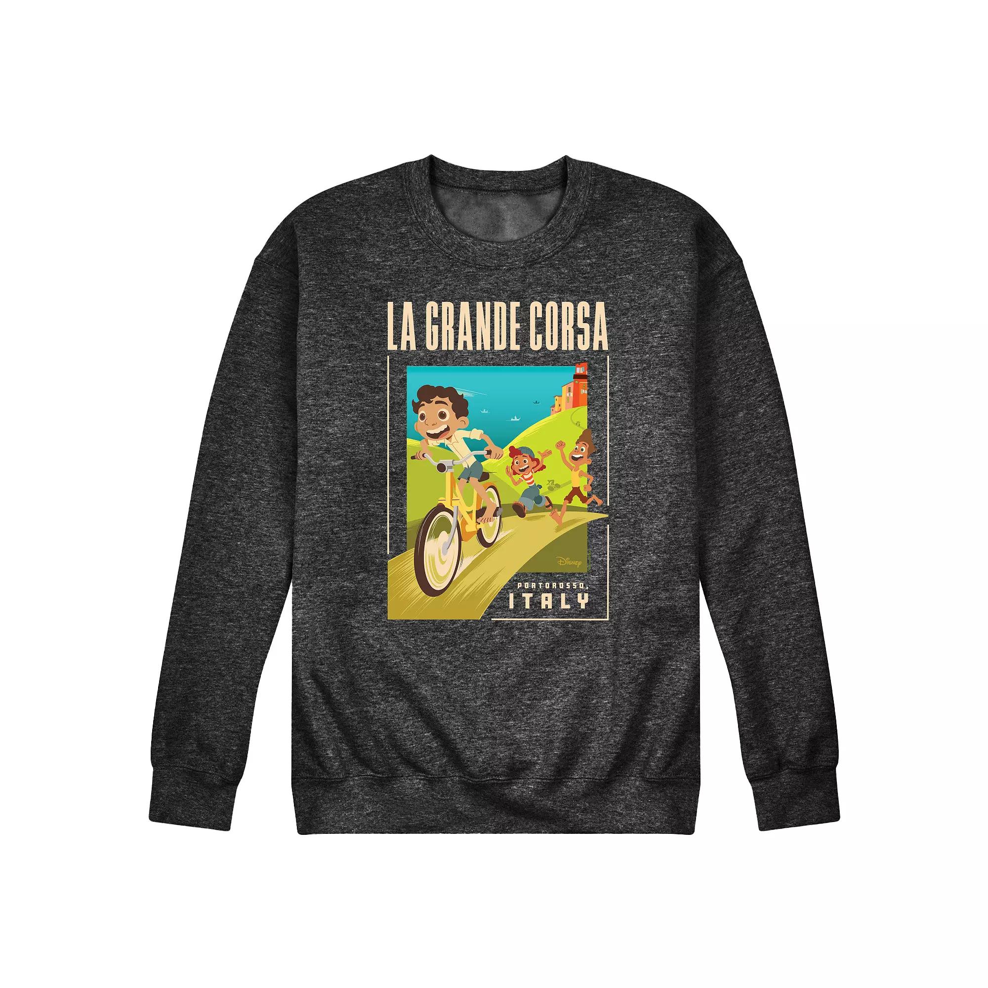 Disney's Luca Men's La Grande Postcard Fleece Sweatshirt,  Product Image