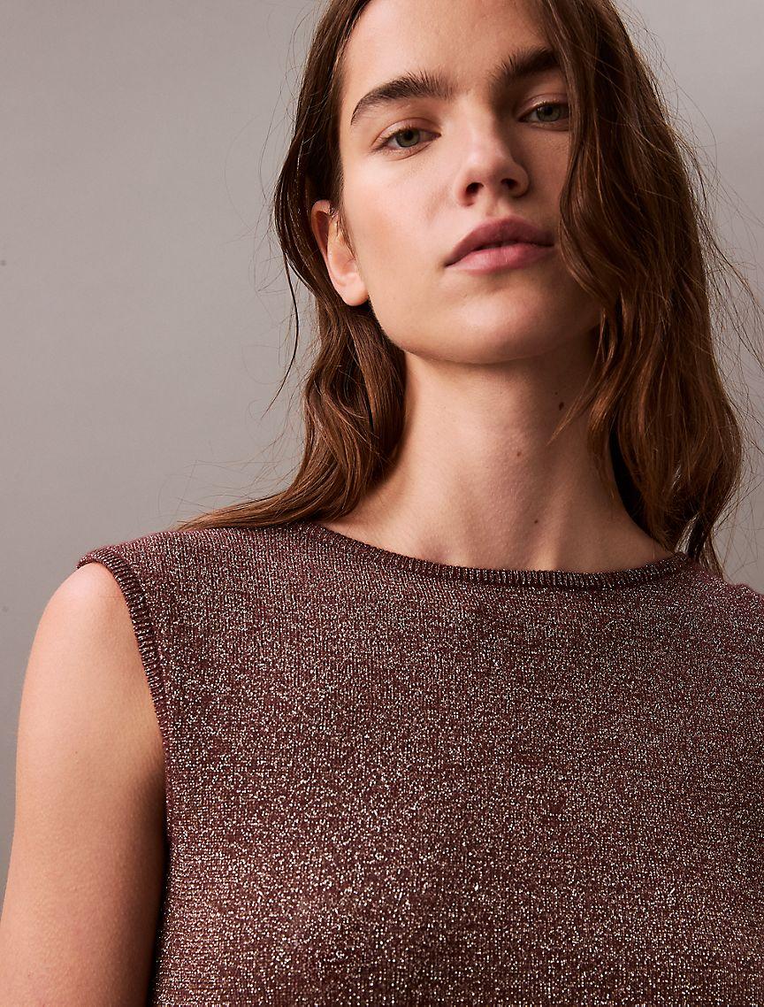 Lurex Sleeveless Pullover Top Product Image