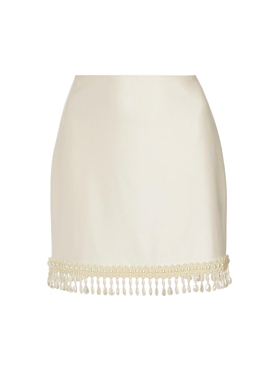 Womens Hand-Beaded Jersey Miniskirt Product Image