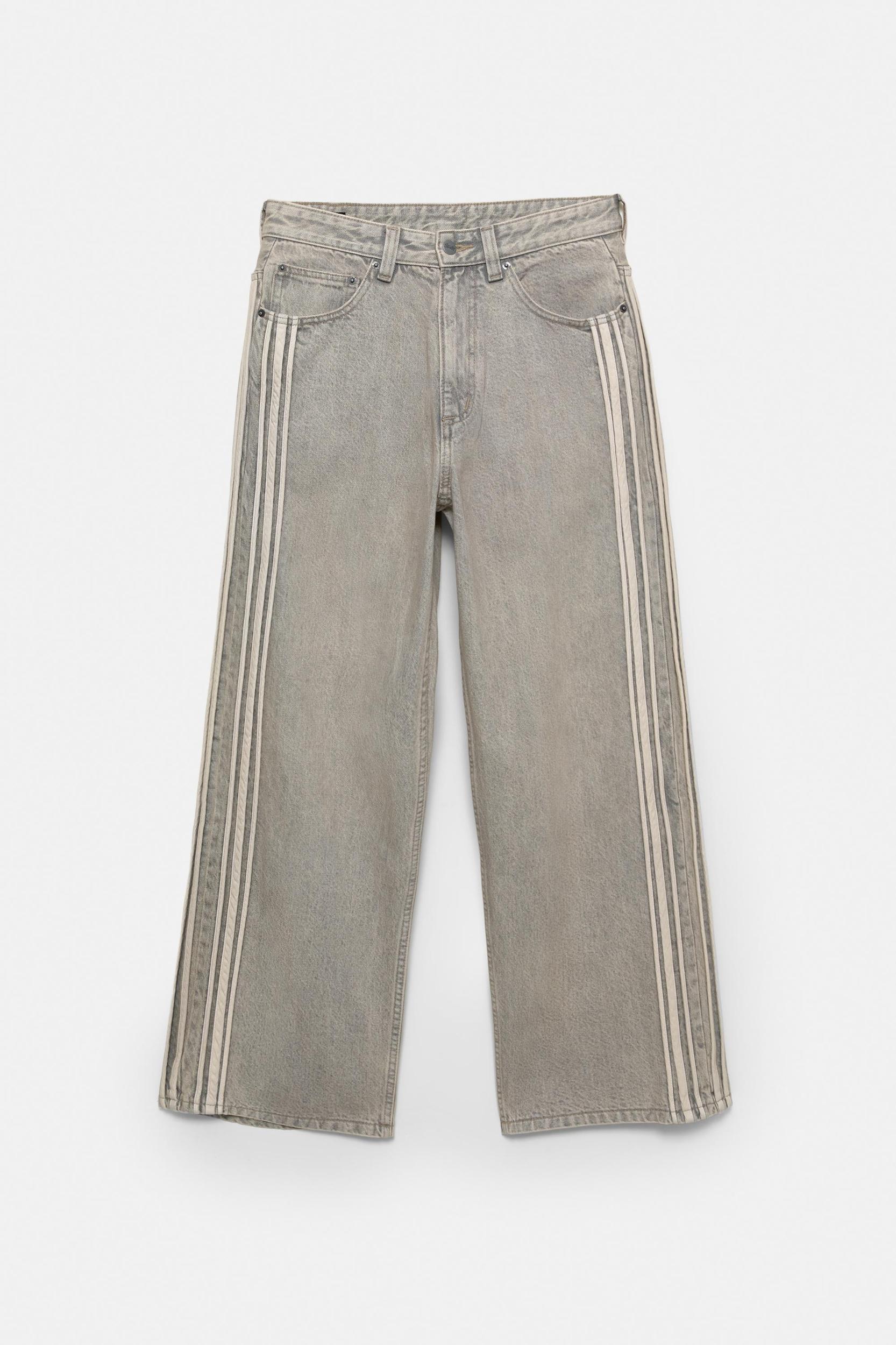 Side stripe baggy jeans Product Image