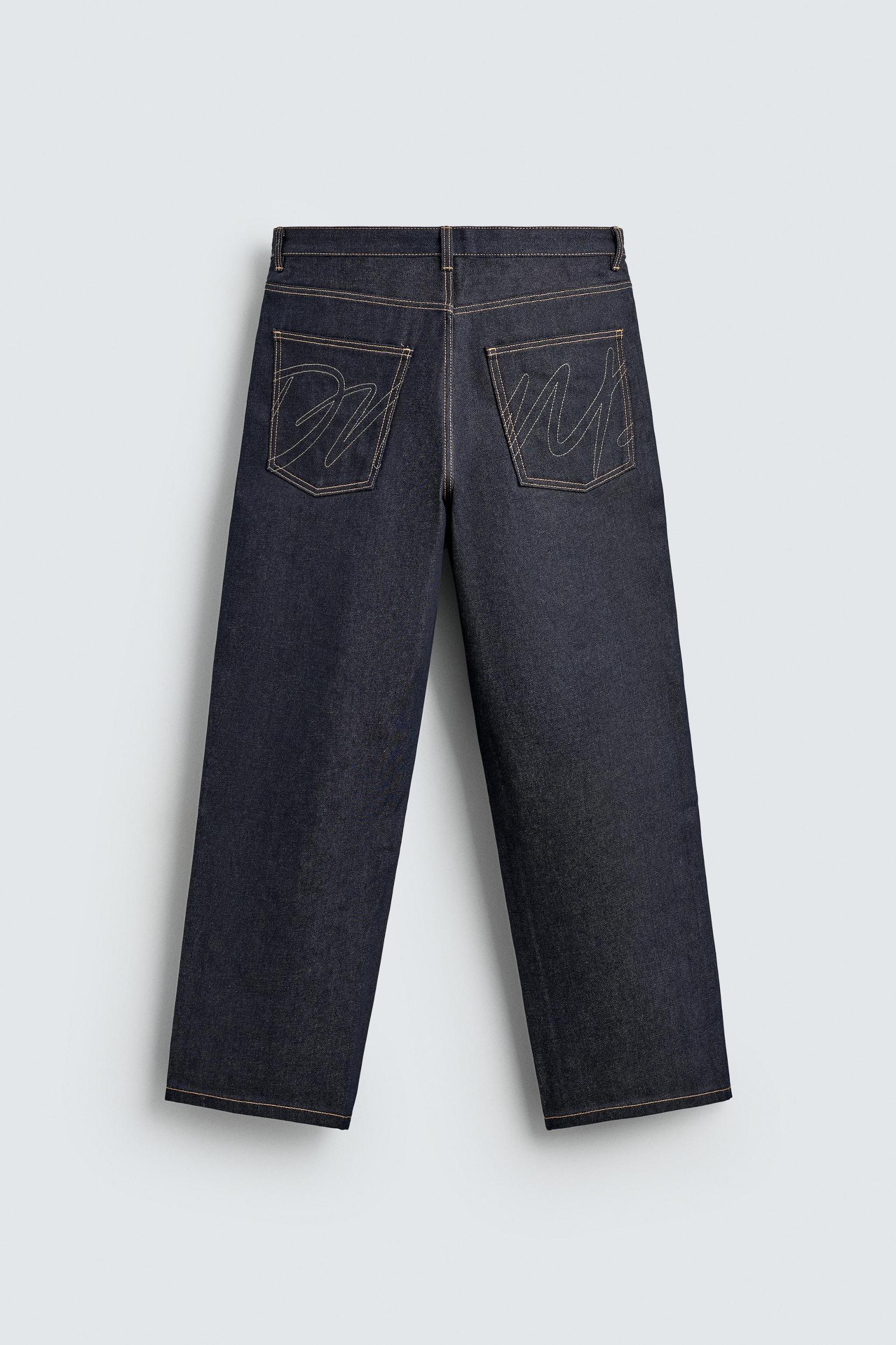 BAGGY FIT JEANS WITH TOPSTITCHING Product Image