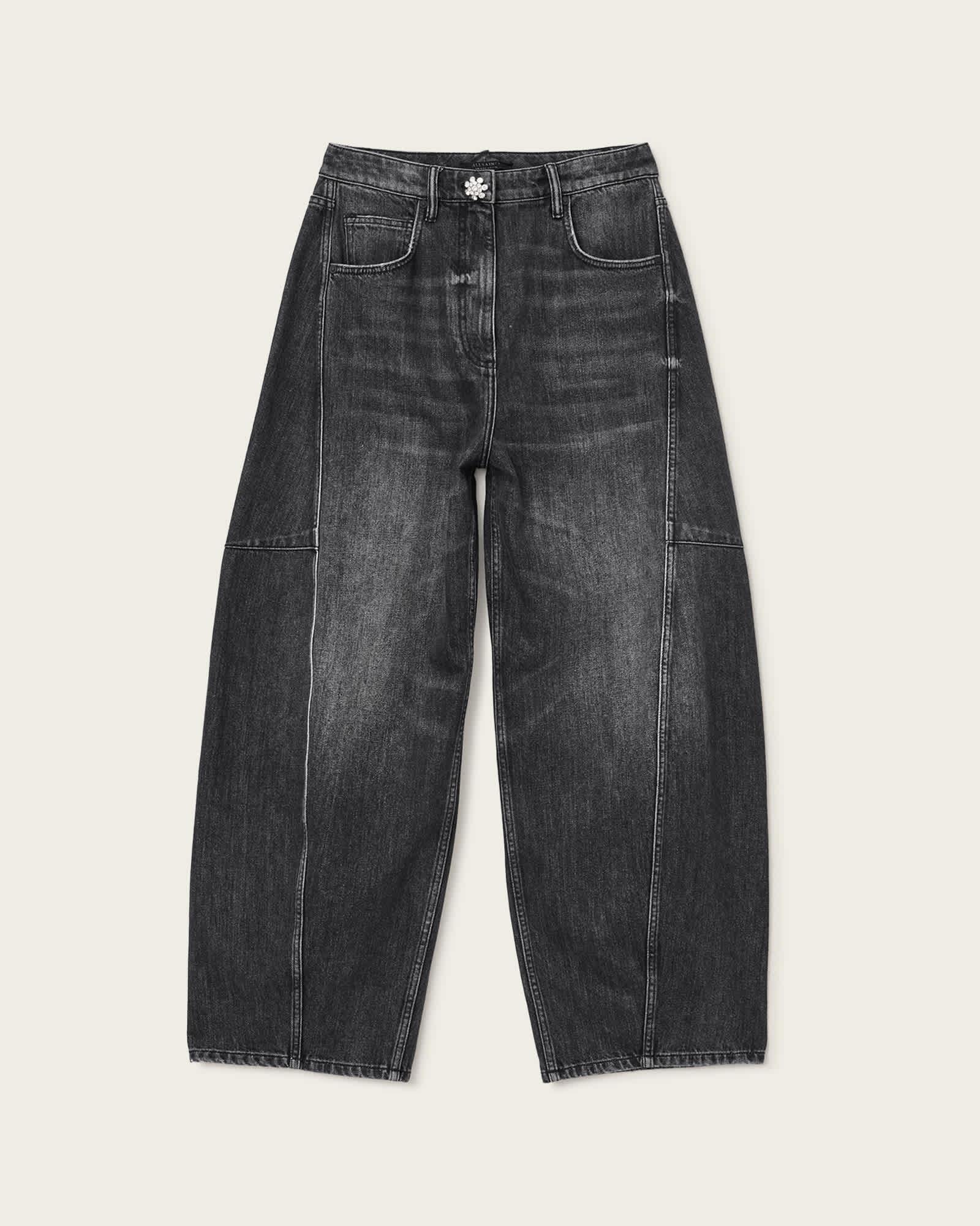 Carter Barrel Denim Jeans Washed Black | ALLSAINTS US Product Image