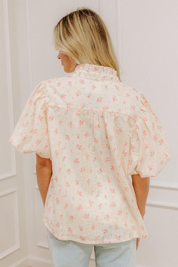 Honeysuckle Fields Floral Eyelet Top Product Image