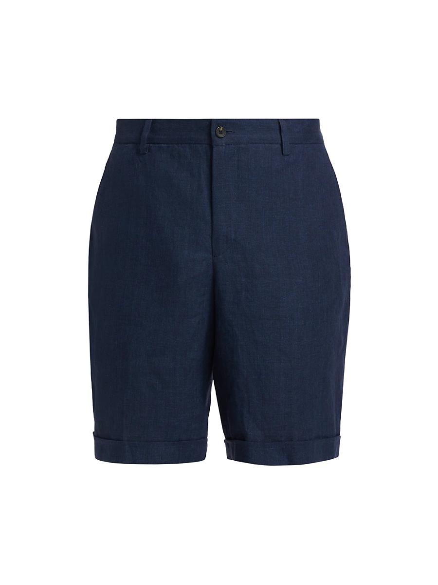 Mens COLLECTION Linen Cuffed Dress Shorts Product Image
