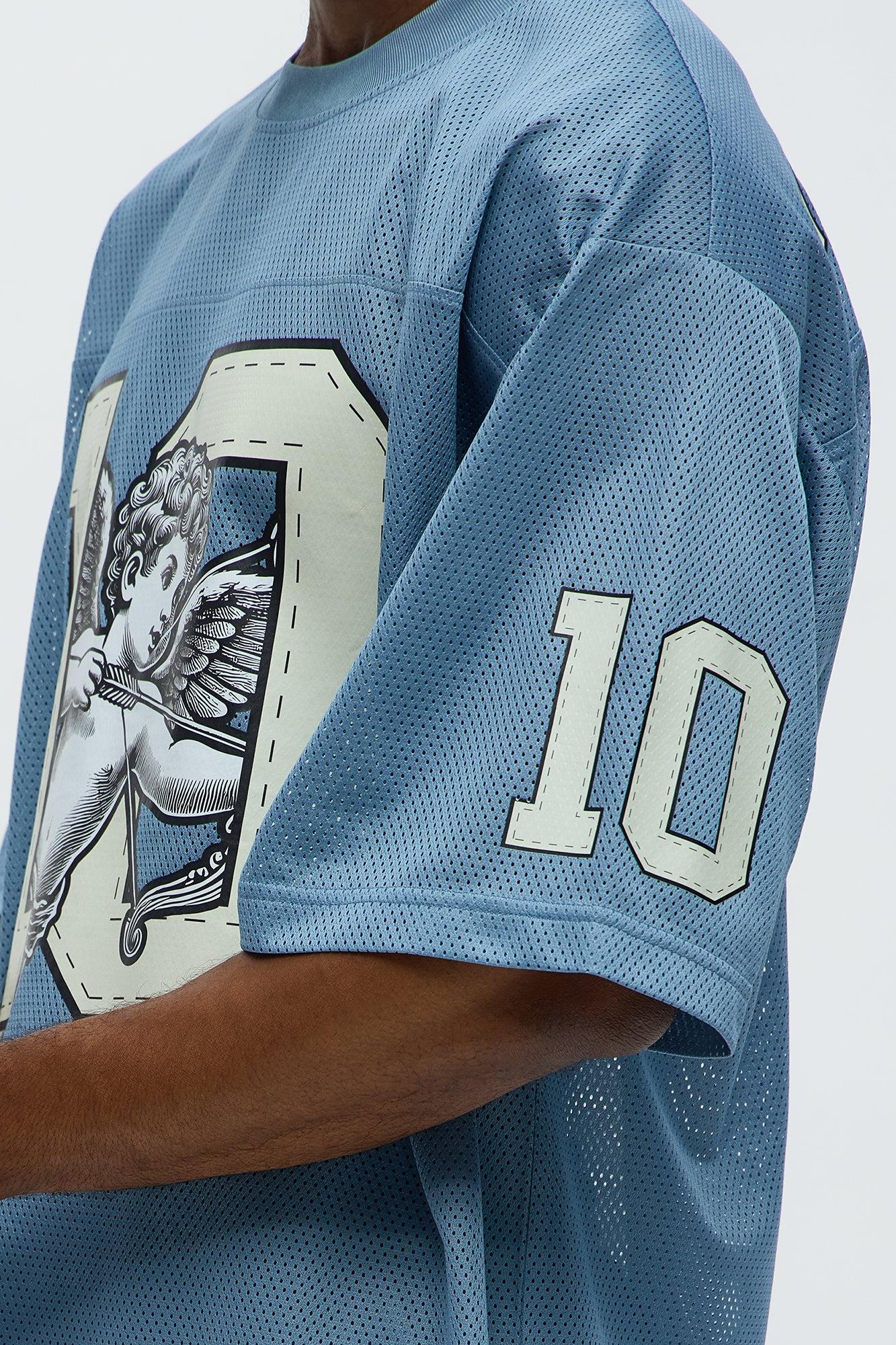 Boxy Gods Favorite Tshirt - Dusty Blue Product Image