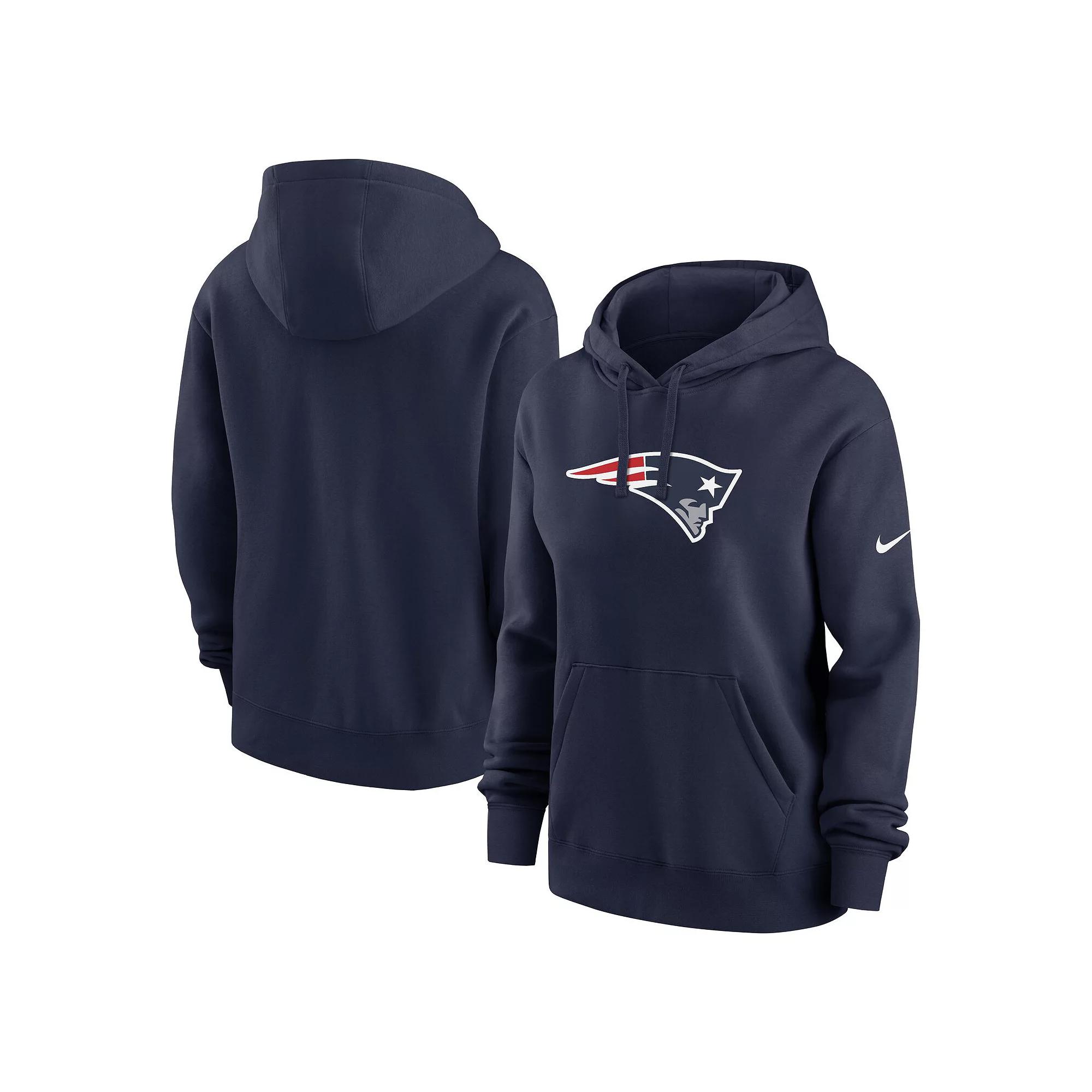 Women's Nike Navy New England Patriots Club Fleece Pullover Hoodie,  Product Image