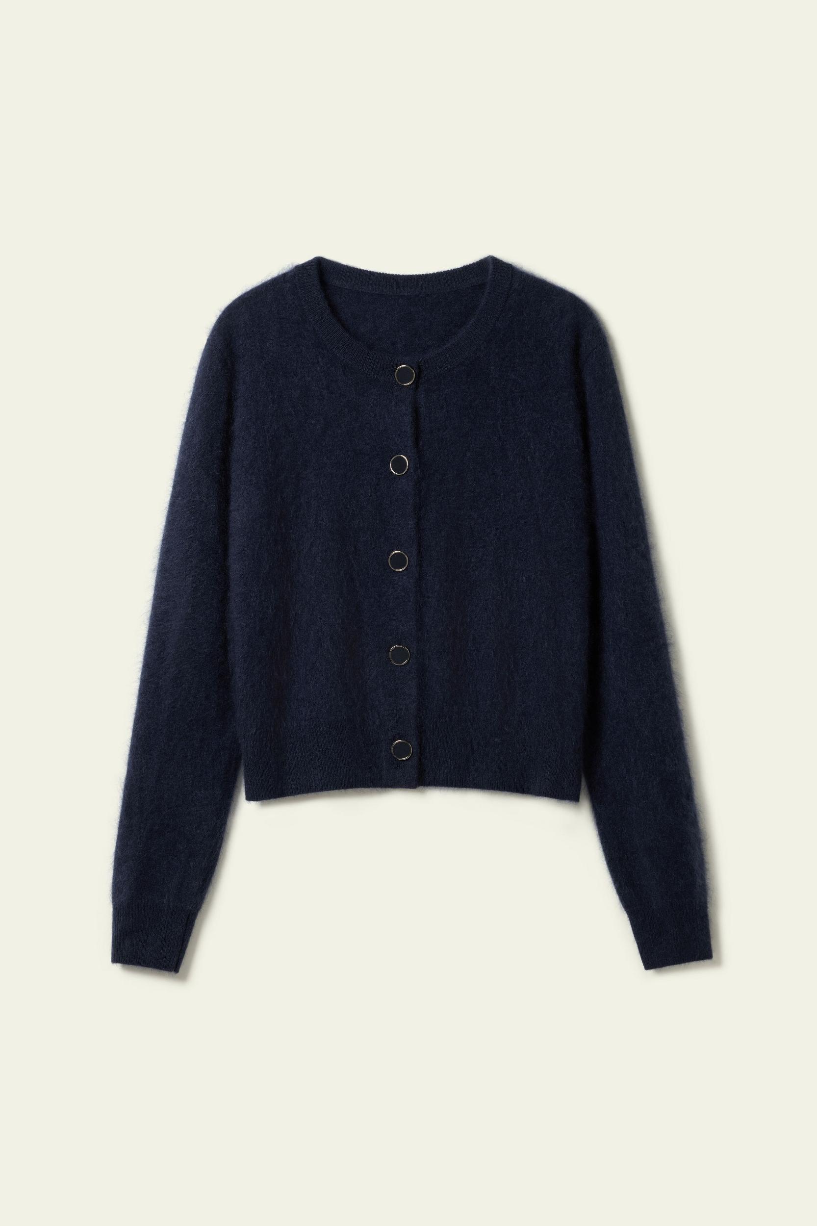 Ultra-Soft Brushed Cashmere Cardigan Product Image