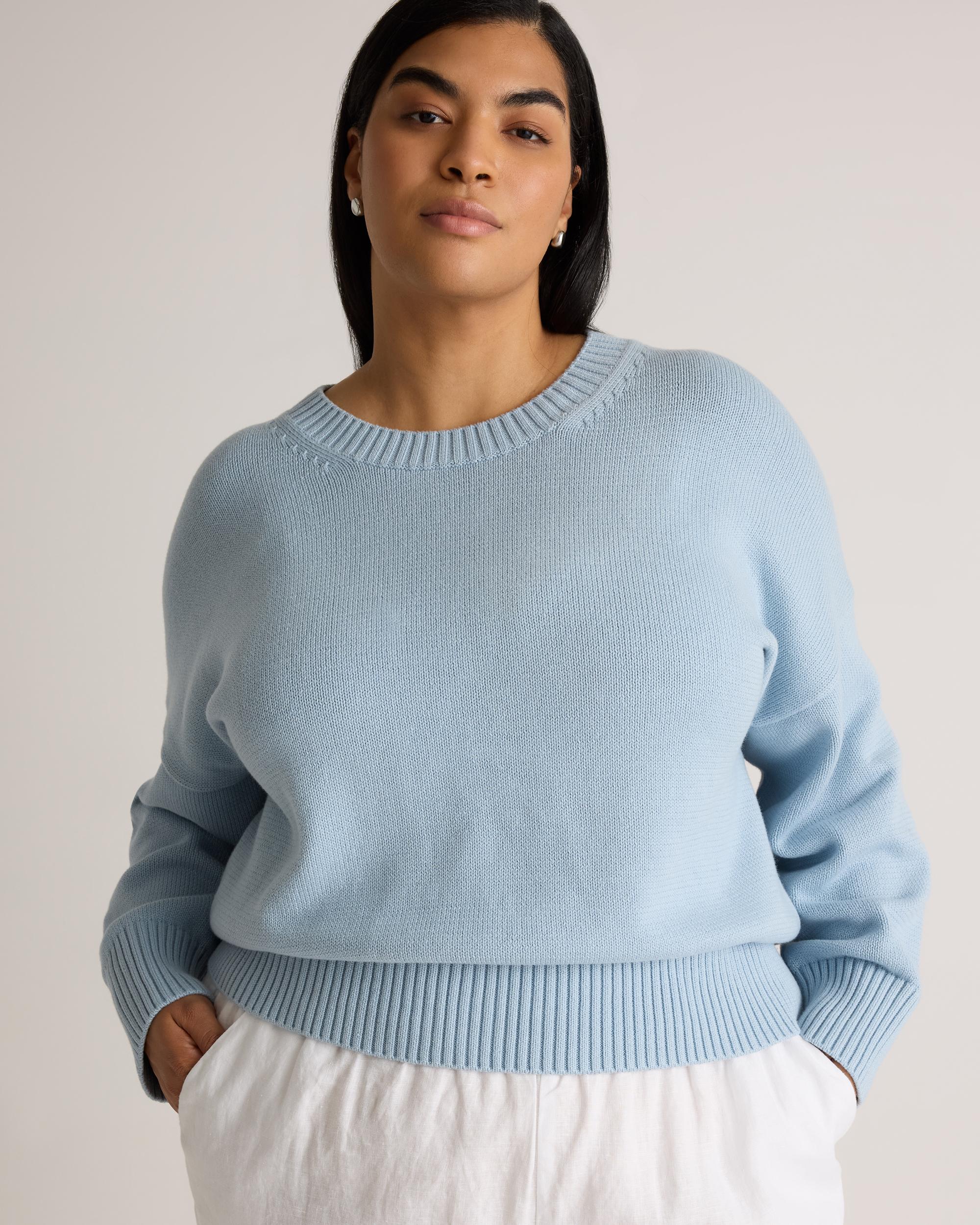 Quince | Women's Boyfriend Crew Sweater Organic Cotton Product Image