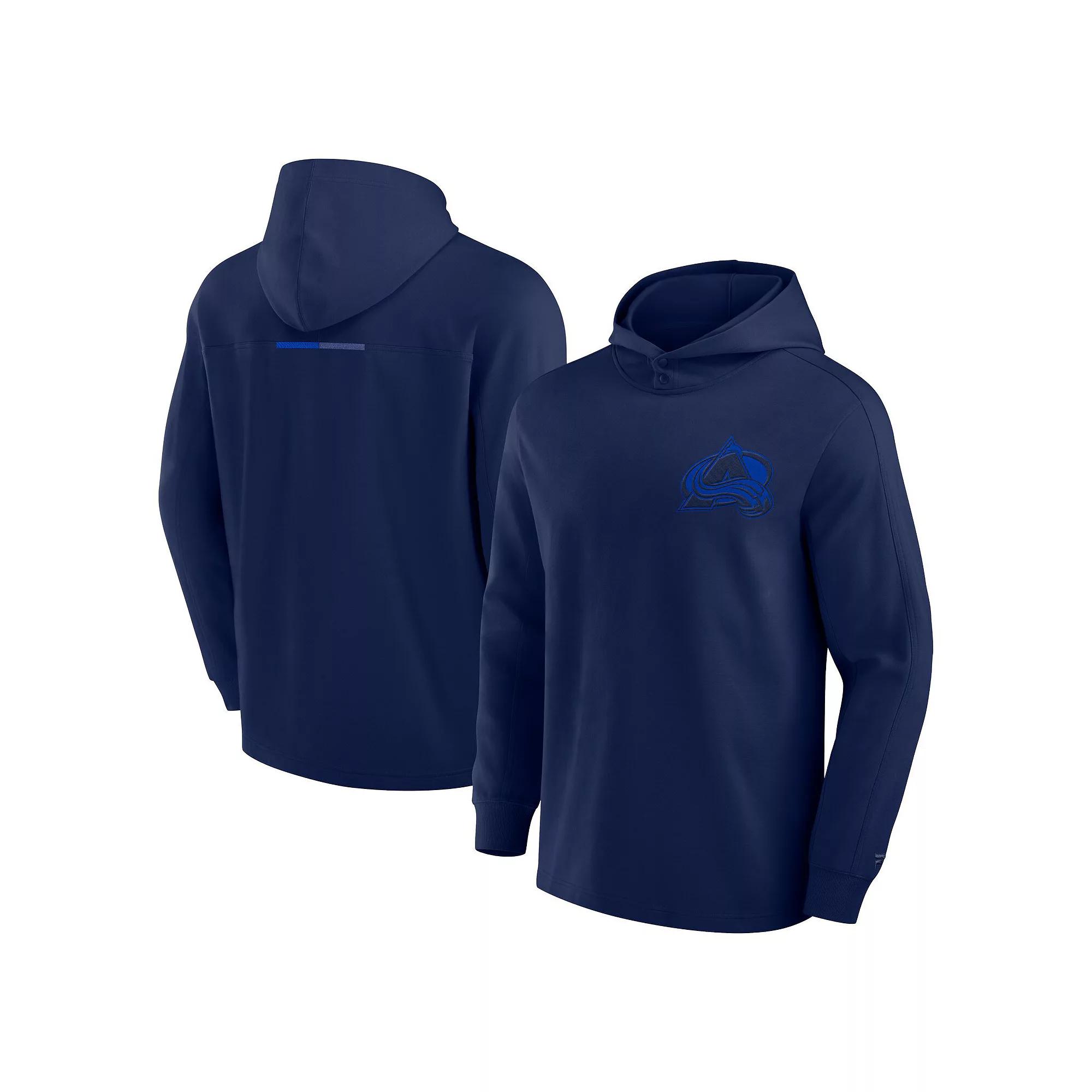Men's Fanatics Signature Navy Colorado Avalanche Elements Lightweight Tri-Blend Fleece Hoodie, Adult Unisex,  Product Image