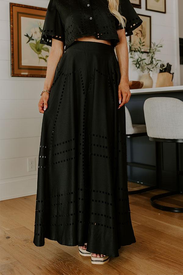 Vineyard Cutie High Waist Cut Out Maxi Skirt Product Image