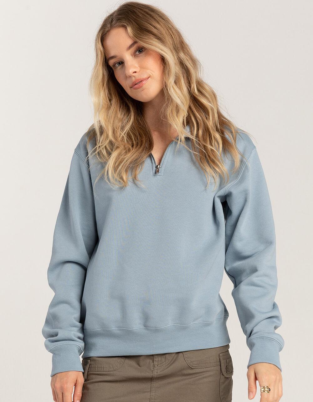TILLYS Quarter Zip Womens Sweatshirt - DUSK Product Image