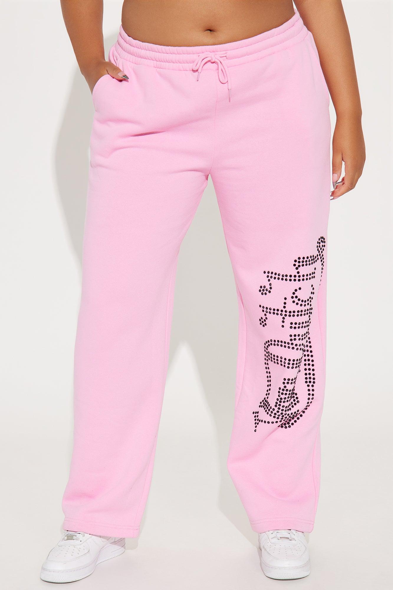 Von Dutch Classic Wide Leg Pant - Pink Product Image