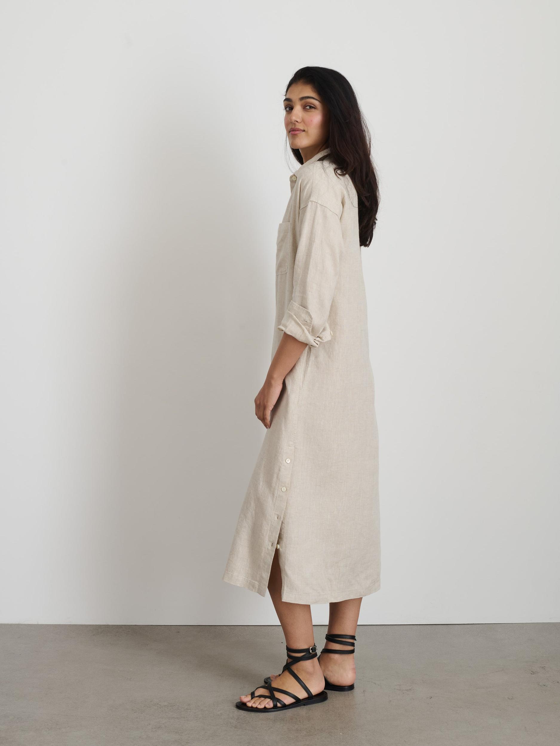 Kerry Shirtdress In Flax Linen Product Image