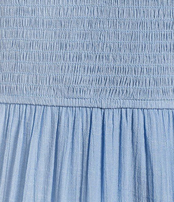 Blu Pepper Short Flutter Sleeve Smocked Tiered Midi Dress Product Image