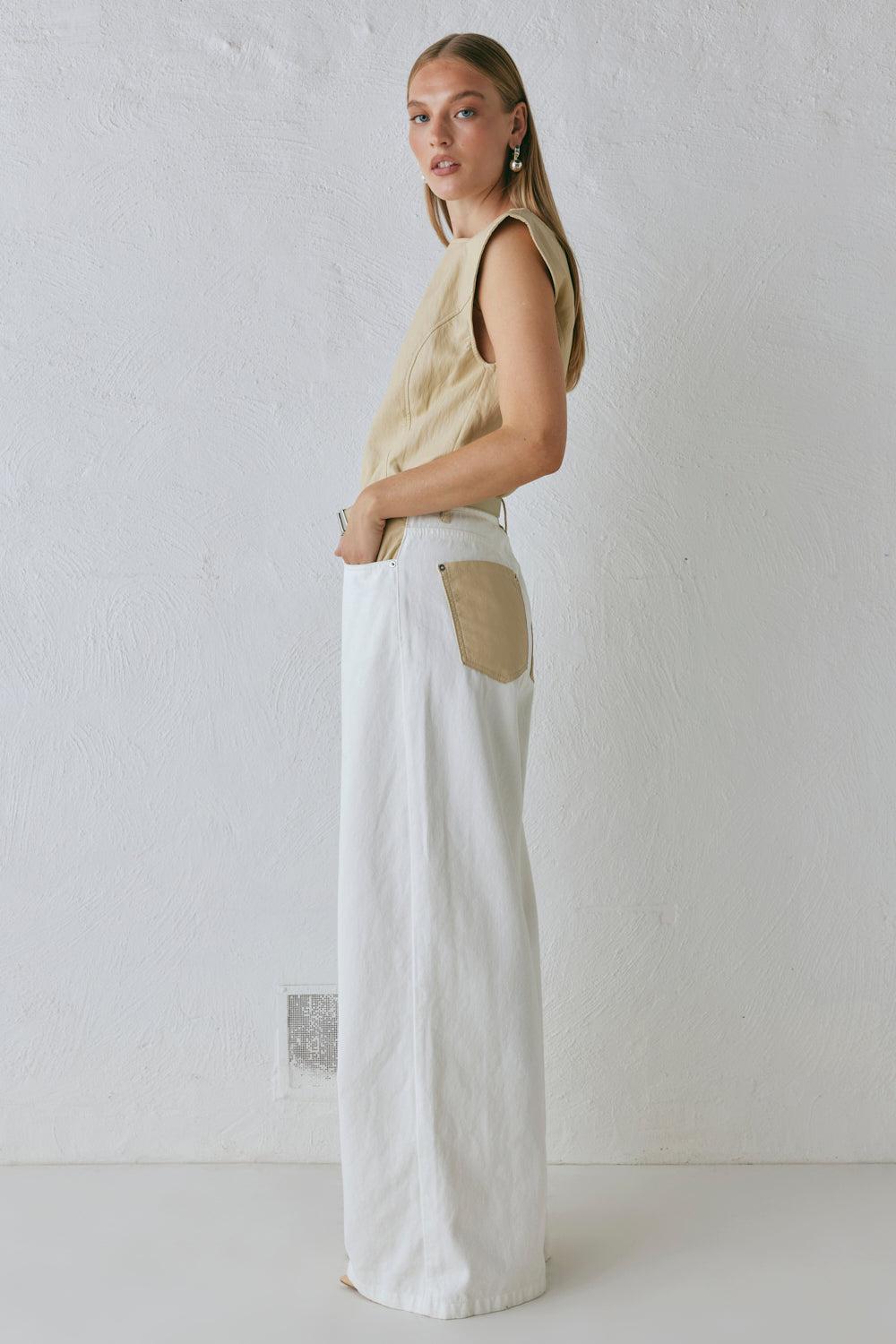 Sutton Denim Jeans White Product Image