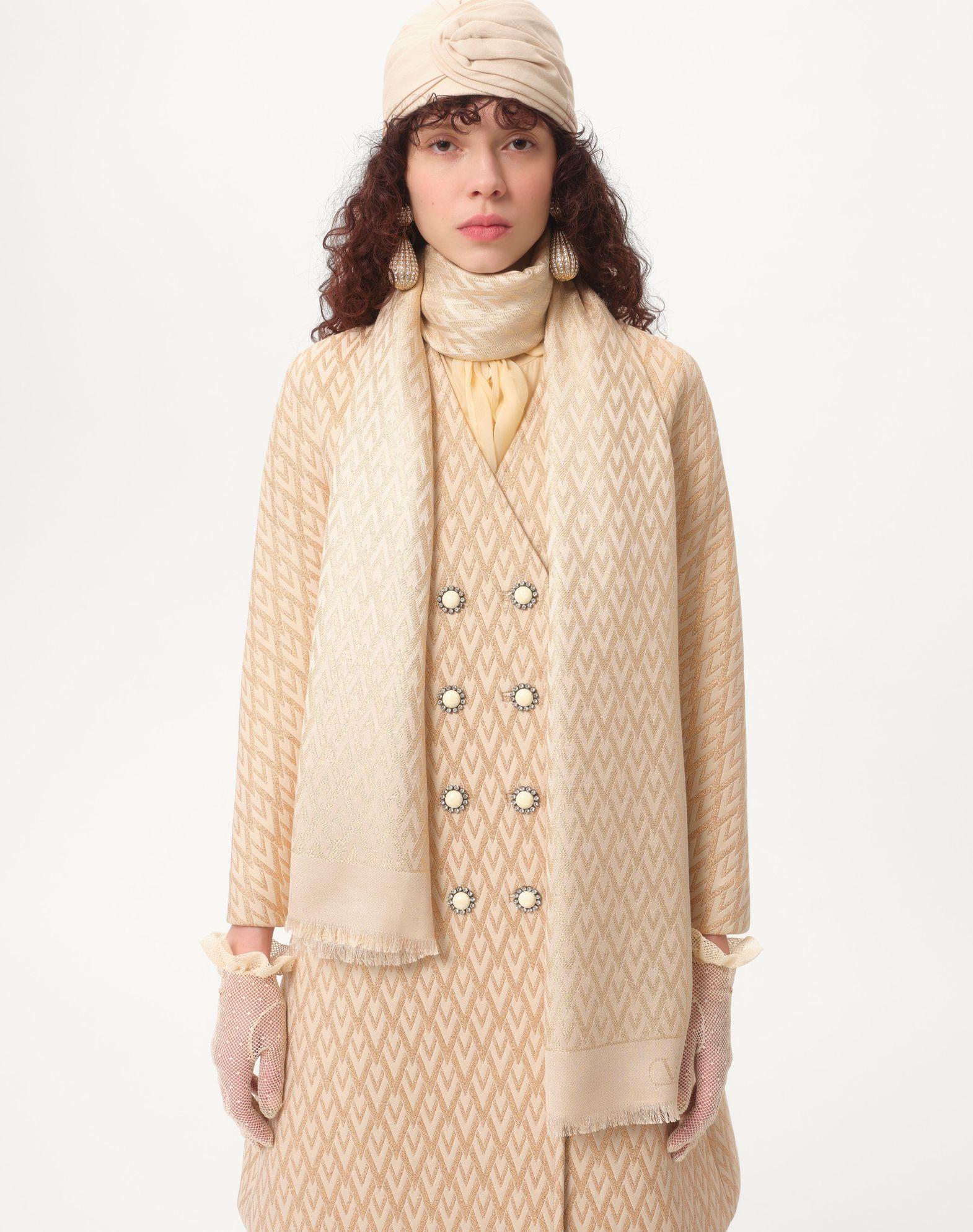Toute La V Stole In Silk, Viscose And Cashmere Product Image