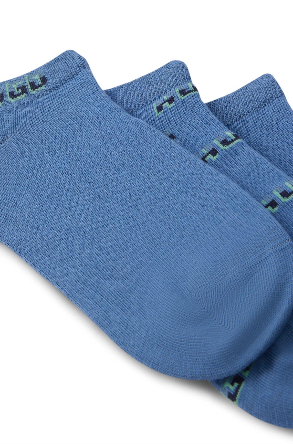 Three-pack of ankle socks with logos Product Image