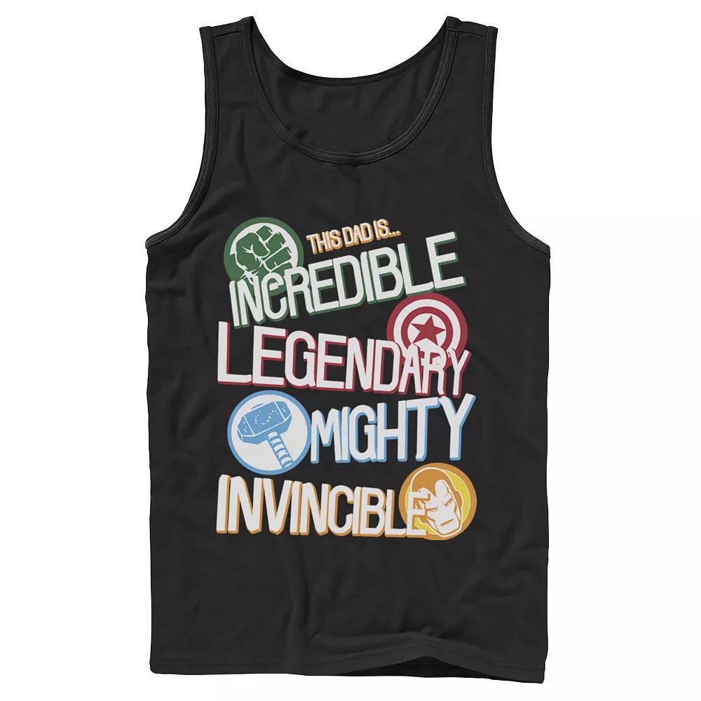 Men's Marvel Avengers Father's Day Dad Words Tank Top,  Product Image