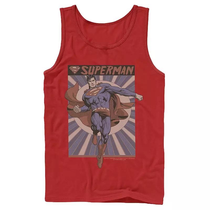 Men's DC Comics Superman Posed Pop Art Poster Tank Top,  Product Image