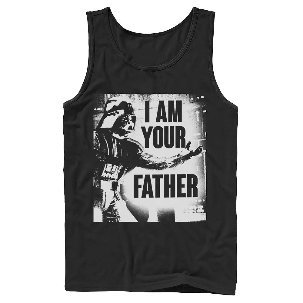 Men's Star Wars Darth Vader Your Father Dad Spray Paint Tank Top,  Product Image