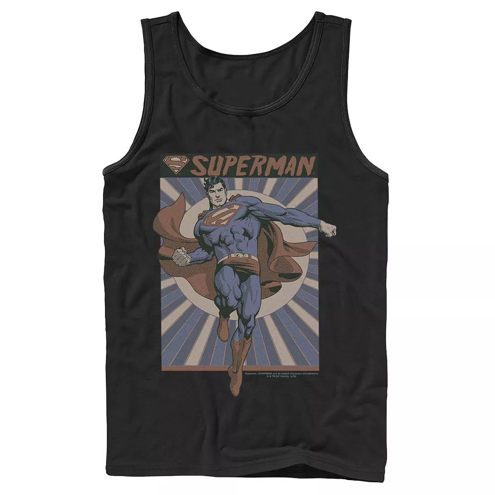 Men's DC Comics Superman Posed Pop Art Poster Tank Top,  Product Image