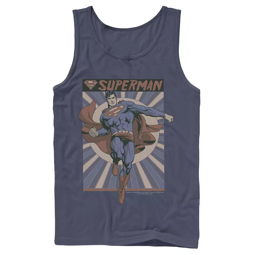 Men's DC Comics Superman Posed Pop Art Poster Tank Top,  Product Image