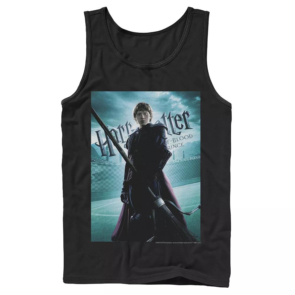 Men's Harry Potter Half-Blood Prince Ron Weasley Poster Graphic Tank Top, Size: Large, Black Product Image