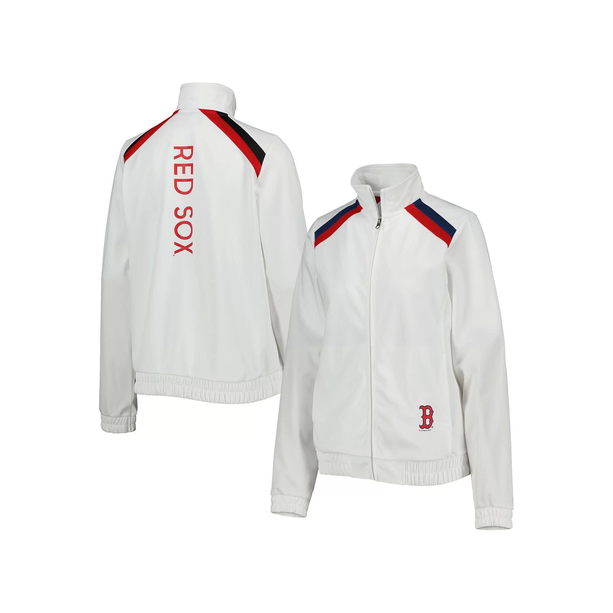 Women's G-III 4Her by Carl Banks White Boston Red Sox Red Flag Full-Zip Track Jacket,  Product Image