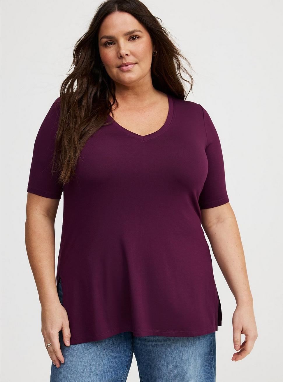 Super Soft V-Neck Tunic Tee Product Image