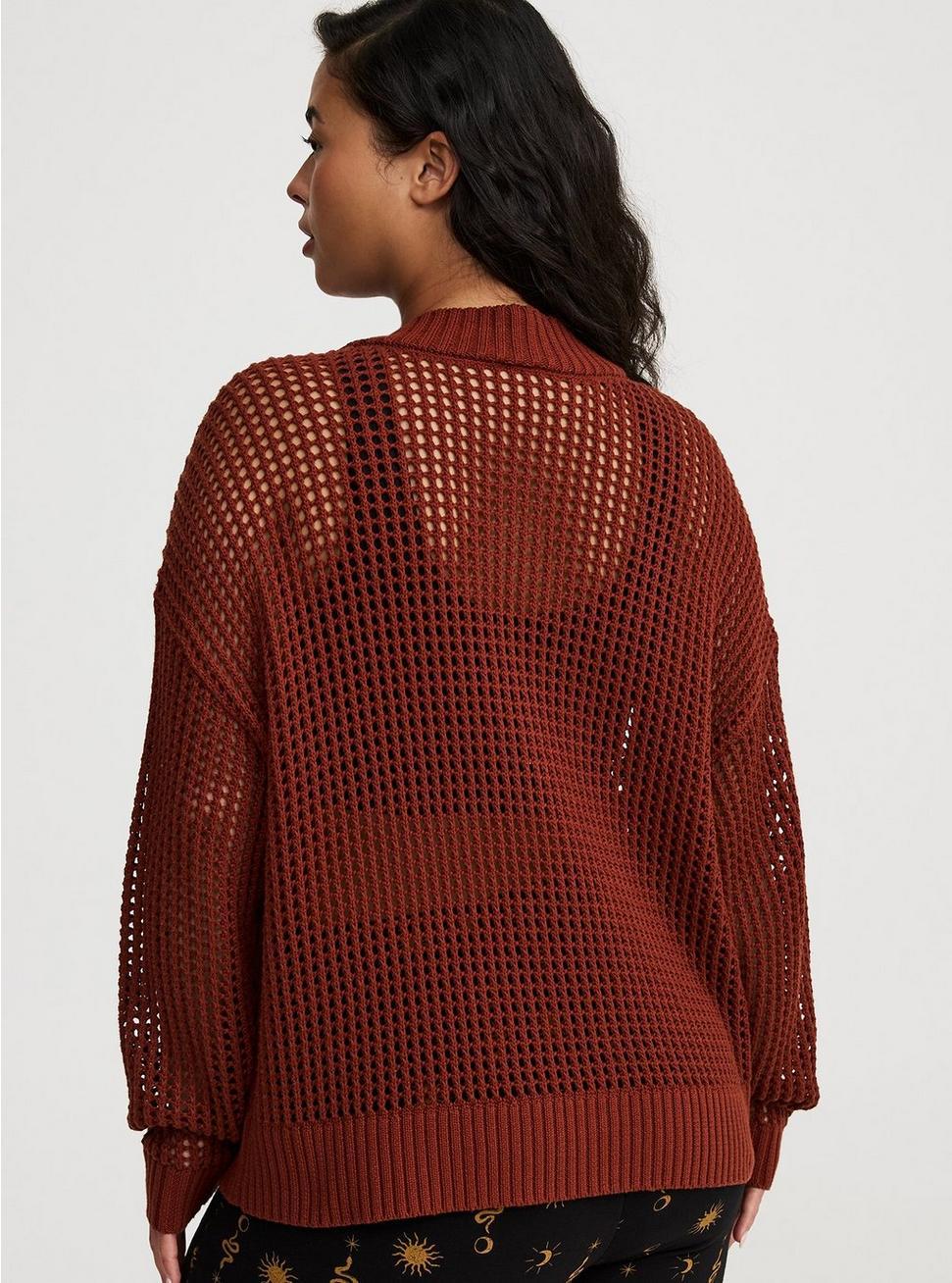 Open Stitch Cardigan Sweater Product Image