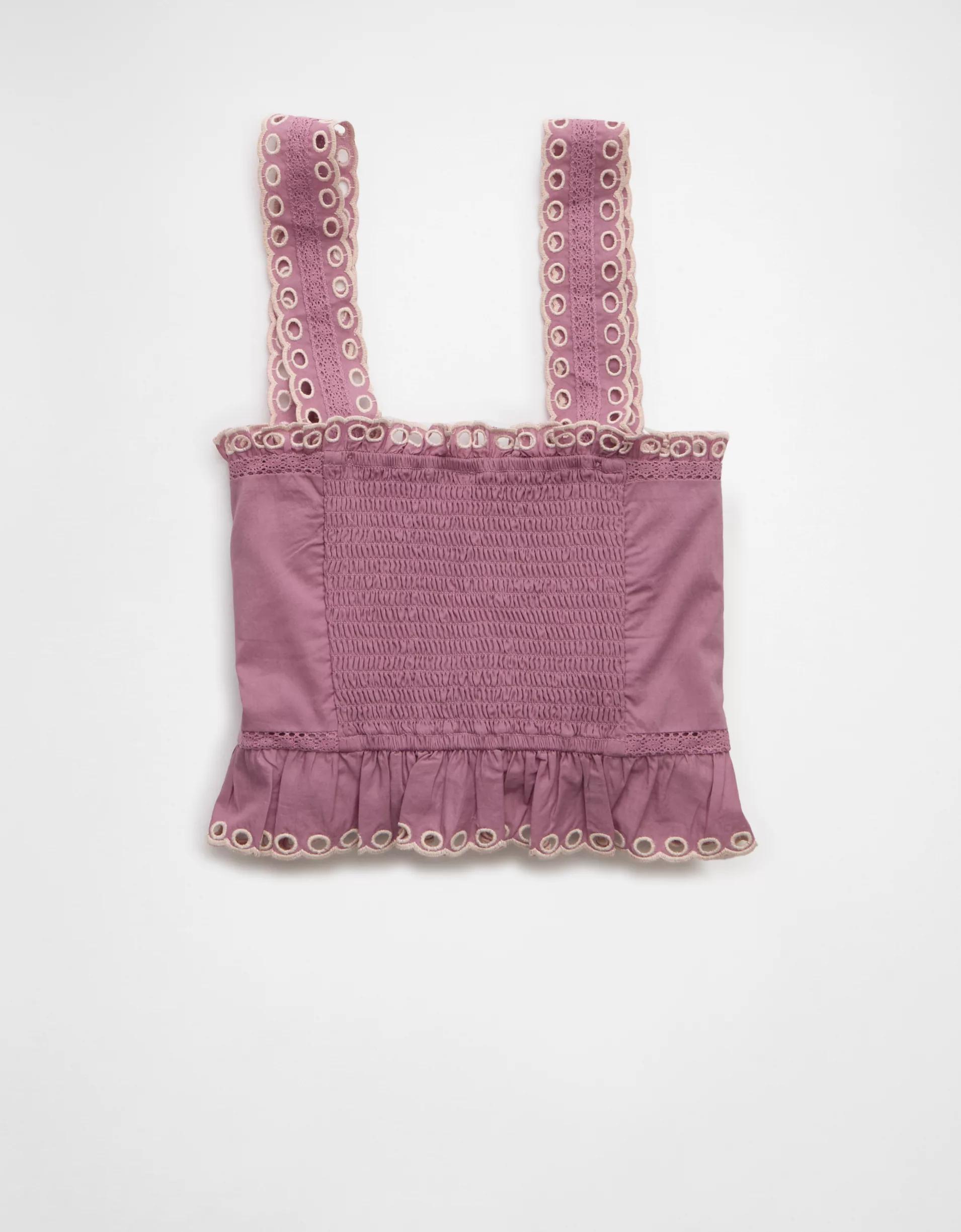 AE Eyelet Crop Top Product Image